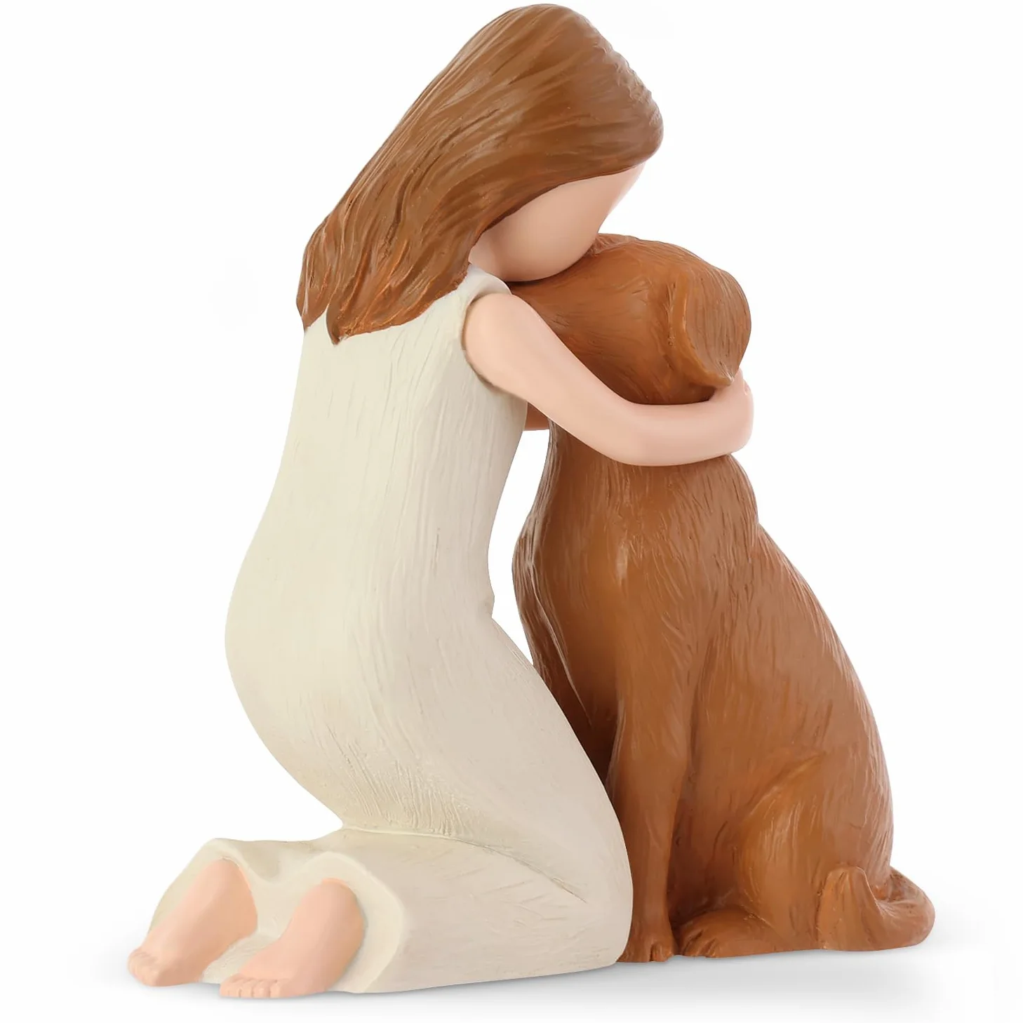 Love My Dog, statuette di angelo, regalo commemorativo dell'amicizia, scolpite a mano, per gli amanti dei cani