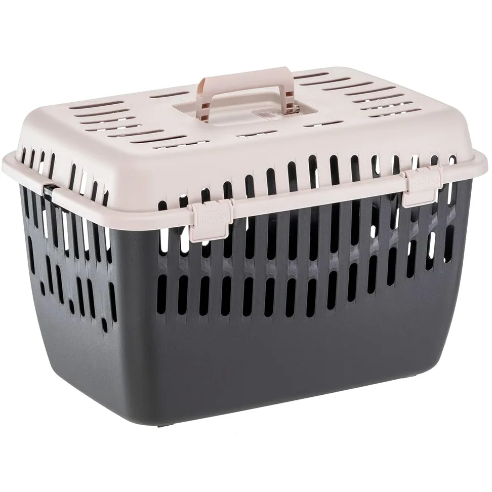 Ferplast Trasportino Gatto BINNY 2, Trasportino Cane, Cani Piccoli e Gatti max 8 Kg, Maniglia Pieghevole