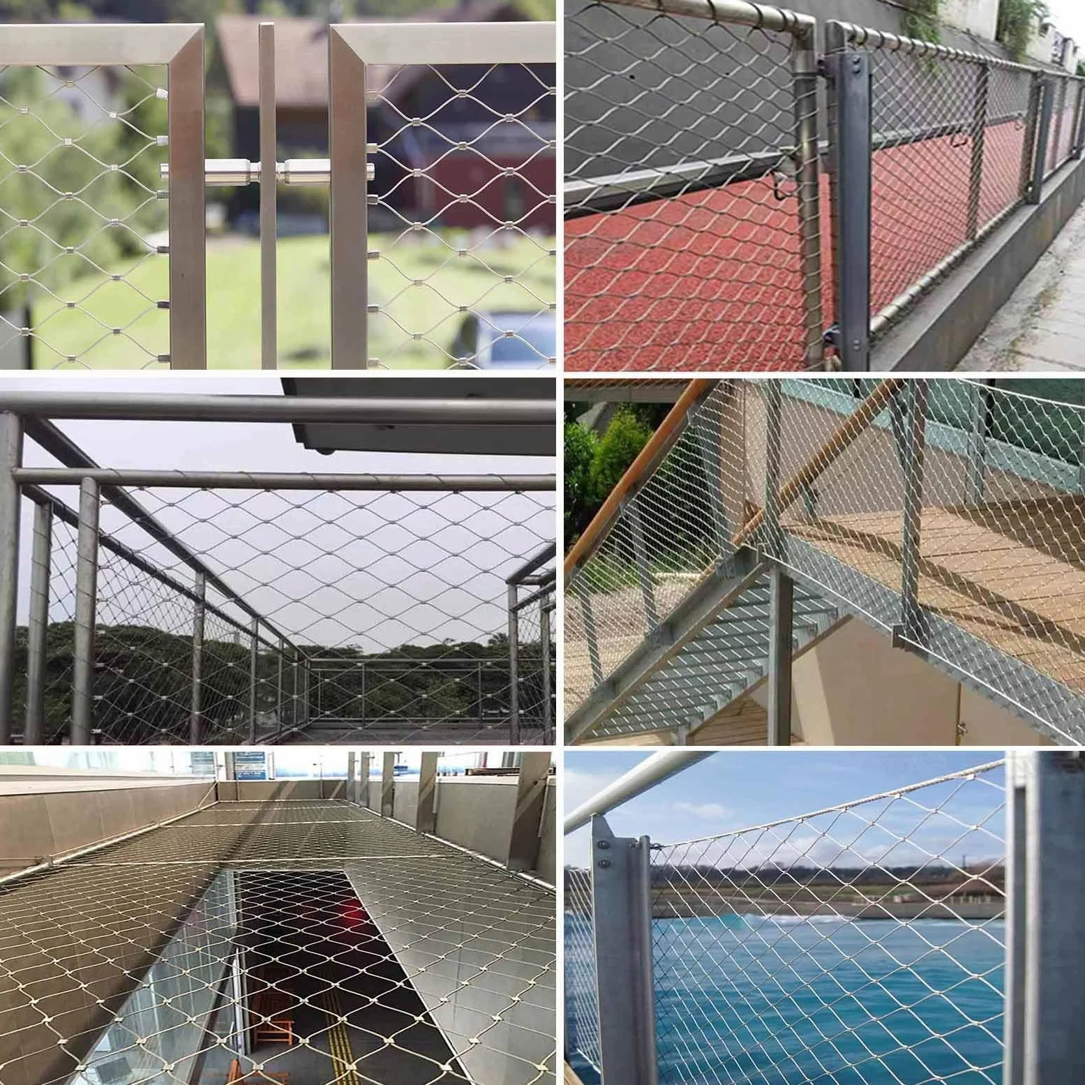 CHENWMZ Rete di Sicurezza in Acciaio Inossidabile 304 per balconi e Piante rampicanti, Recinzione in Rete Metallica da 10 cm/2 mm per Gabbie per Zoo, Recinzione per Scale, Resist