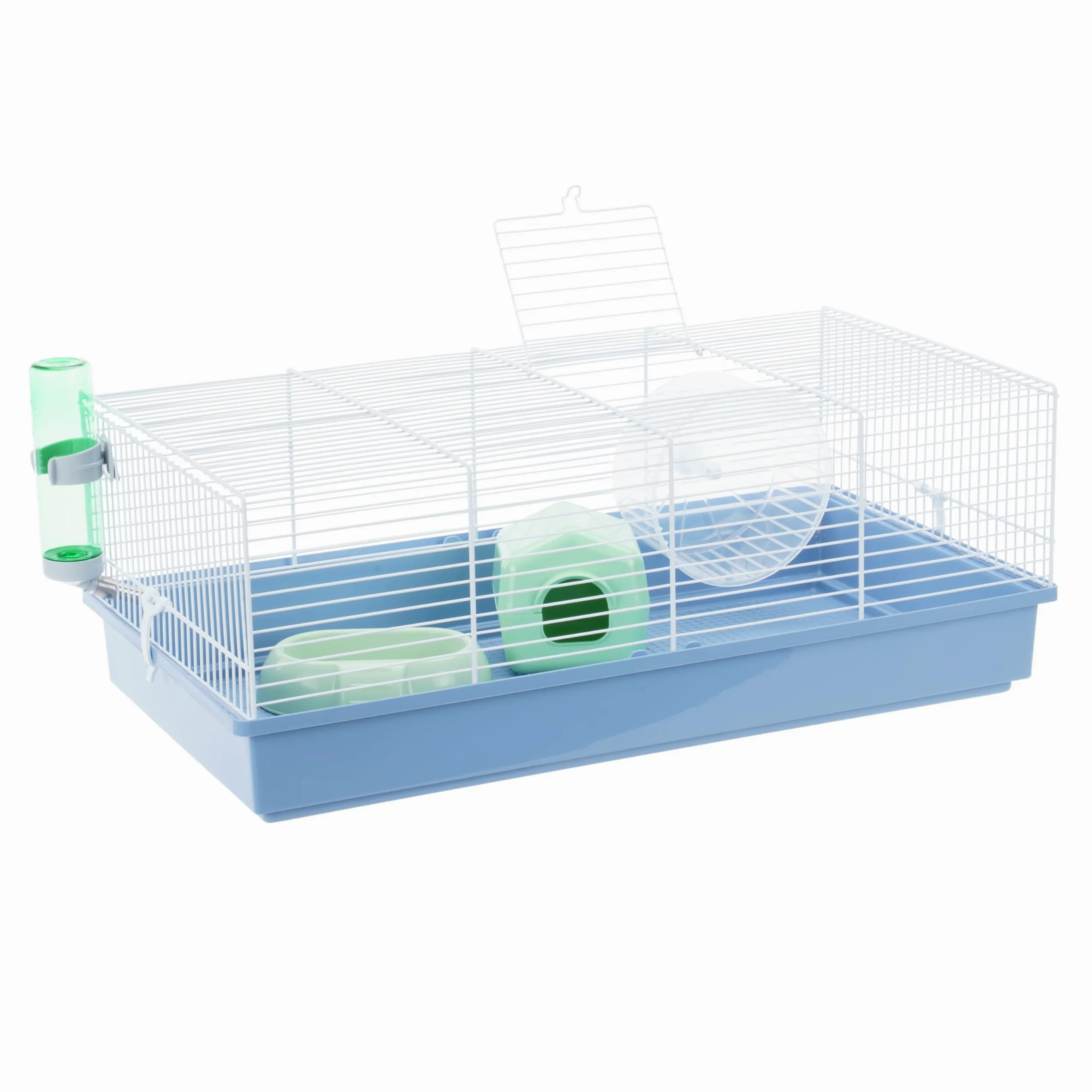 FERPLAST Gabbia Roditori CRICETI 11 per Criceti, in Metallo, Accessori inclusi: Mangiatoia, Beverino, Casetta, Ruota. 57,5x31xh21,5cm