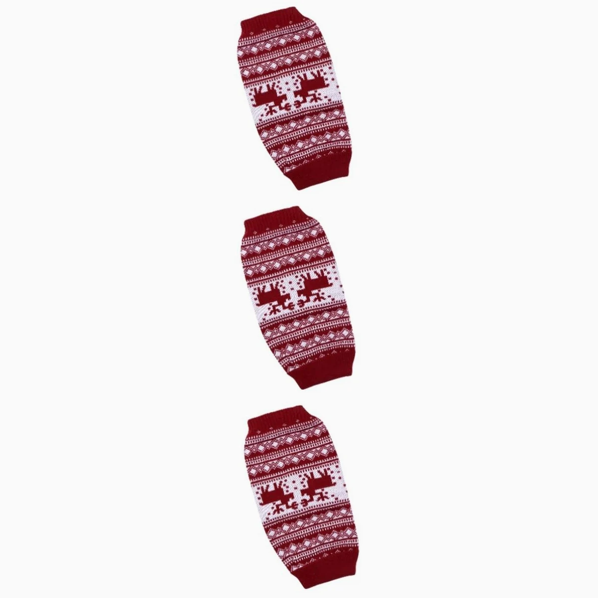 BESPORTBLE 3 Pz Abbigliamento Natalizio per Animali Domestici Costume Cane Natale Maglioncini Cane Cucciolo Natale del Cane Maglioni Natalizi Vestiti Autunno e Inverno Maglione Rosso