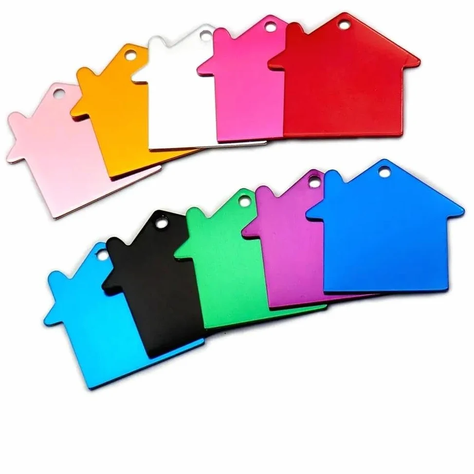 100 PZ Etichette Fai Da Te Incise Per Cani E Gatti Etichette Personalizzate Per Animali Domestici Targhette Per Animali Domestici Etichette Identificative Vuote Etichette Identificative Per Ani