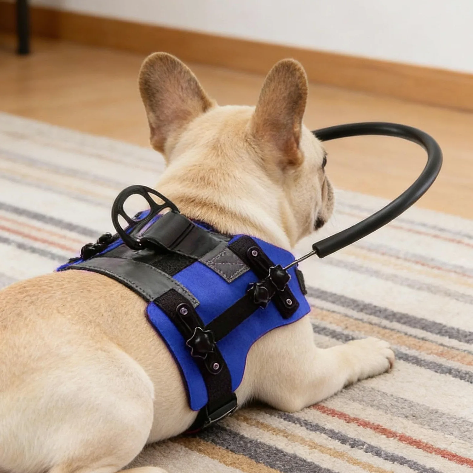 Anello per cani ciechi Pettorina con collare per gatto cieco con strisce | Collare regolabile per animali per orientamento Per passeggiate, viaggi, addestramento, interni, escursioni