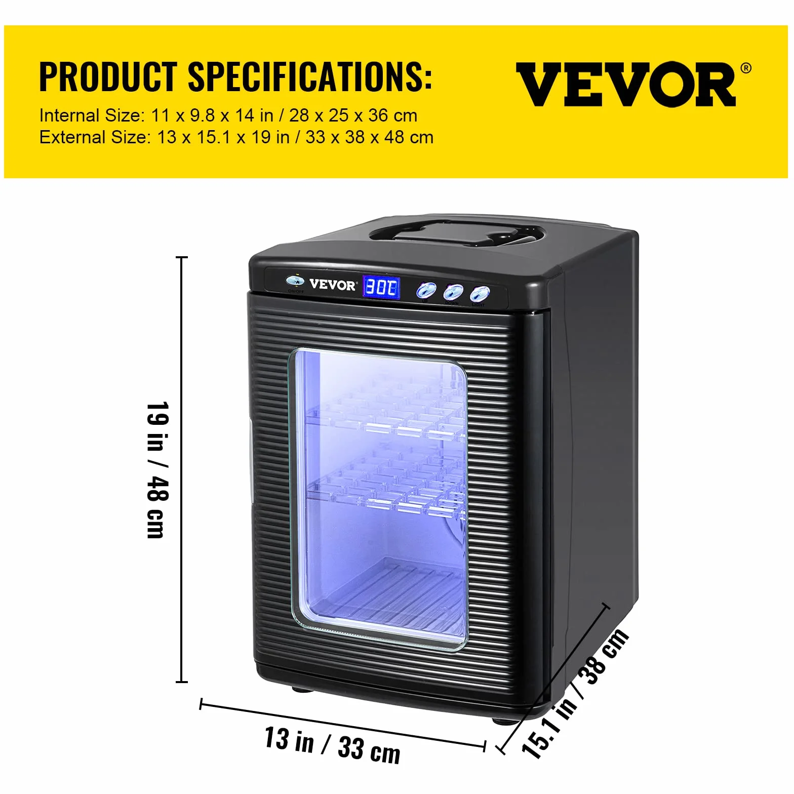 Happybuy Incubatore per Uova per Rettili 25L, Incubatore per Uova per Rettili Neri 5-60 ° C, Espositore per Riscaldamento, Scientifico per Piccoli Rettil, Incubatrice per Uova Automatica, Nero