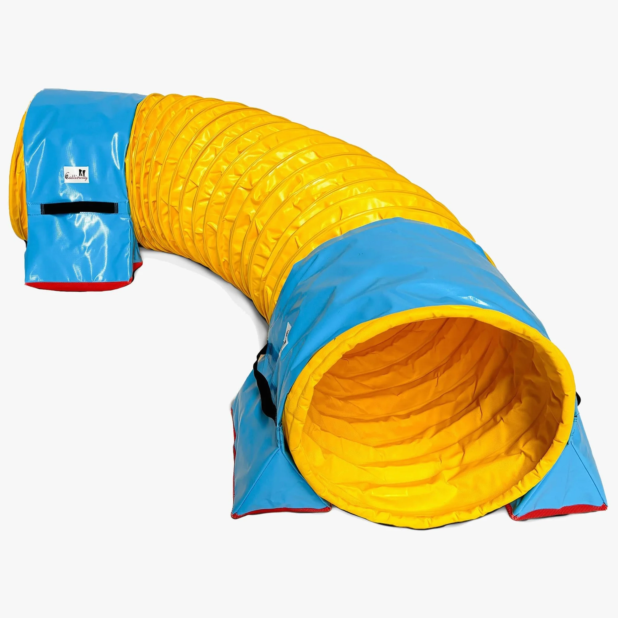 Callieway® 360°Full Grip Tunnel Dog Agility Modello Trophy, 60cmØ, Conforme a FCI (6m, Giallo)