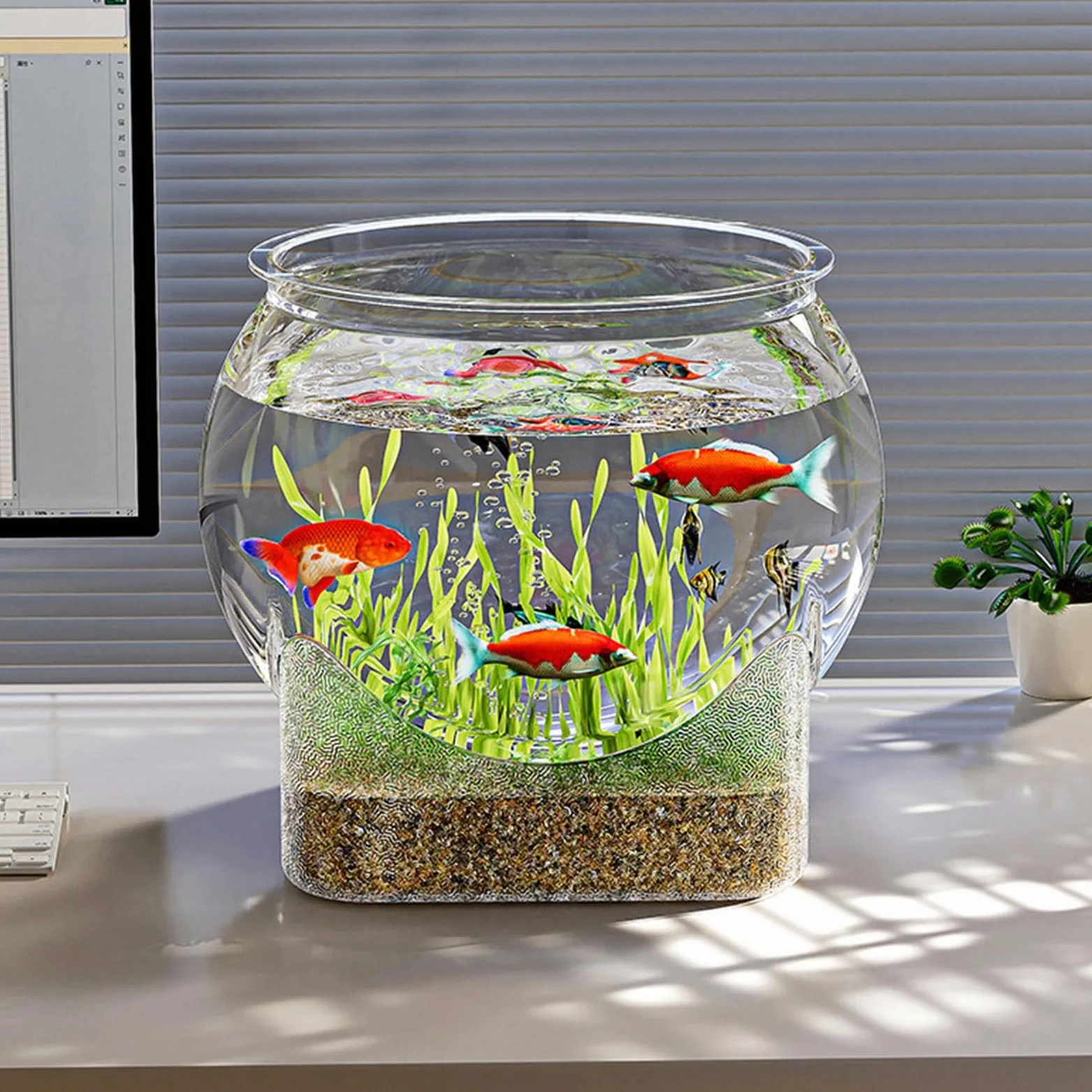Aquariums Fish Bowls – Desktop Fish Tank | Clear Aquarium Fish Bowls | Piccoli acquari, Centrotavola vaso di fiori, Acquario da tavolo per tartarughe Betta Fish
