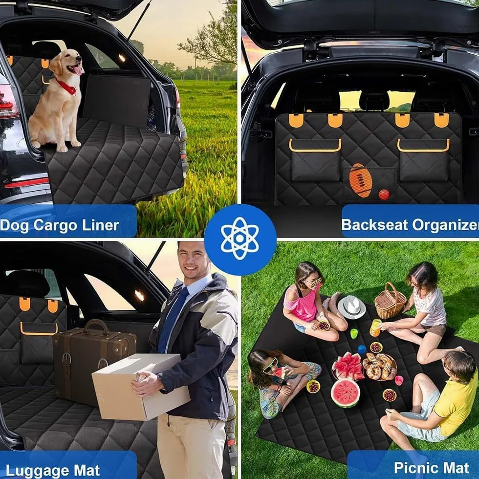 Auto Pelle Tappetini Bagagliaio per Fiesta VII VIII, Telo Auto per Cani Tessuto Oxford Antistrappo e Impermeabile Protezione Antiscivolo
