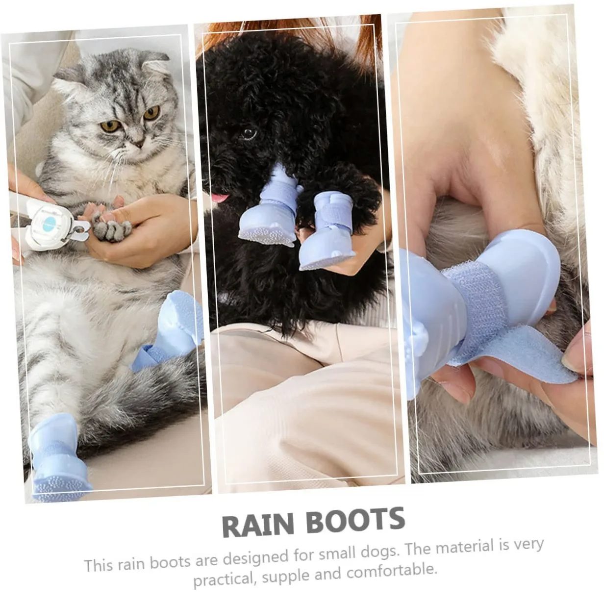 20 Pz Scarpe Impermeabili Stivali da Cucciolo Clima Canino Scarpe Invernali Puppy pupphub Scarpe da Pioggia per Animali Domestici Scarpe da Pioggia per Cuccioli Fare Un Passo Blue