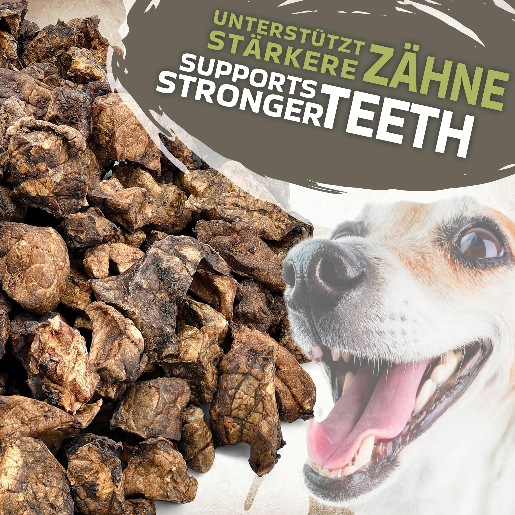 Polmoni bovini tagliati | essiccati naturalmente – Confezione da 1 kg | Delicati per cani | Alta qualità e sani | Ideale per tutte le razze di cani e taglie