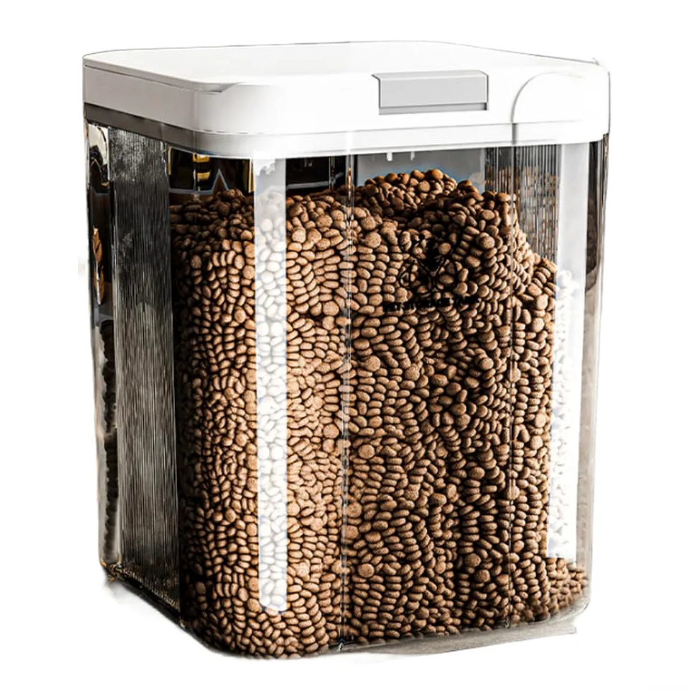 Contenitore per cibo per cani in silicone ABS per tenuta a prova di umidità | Coperchio a pulsante, guarnizione ermetica in silicone, mantiene il cibo fresco, blocca l'umidità e gli insetti