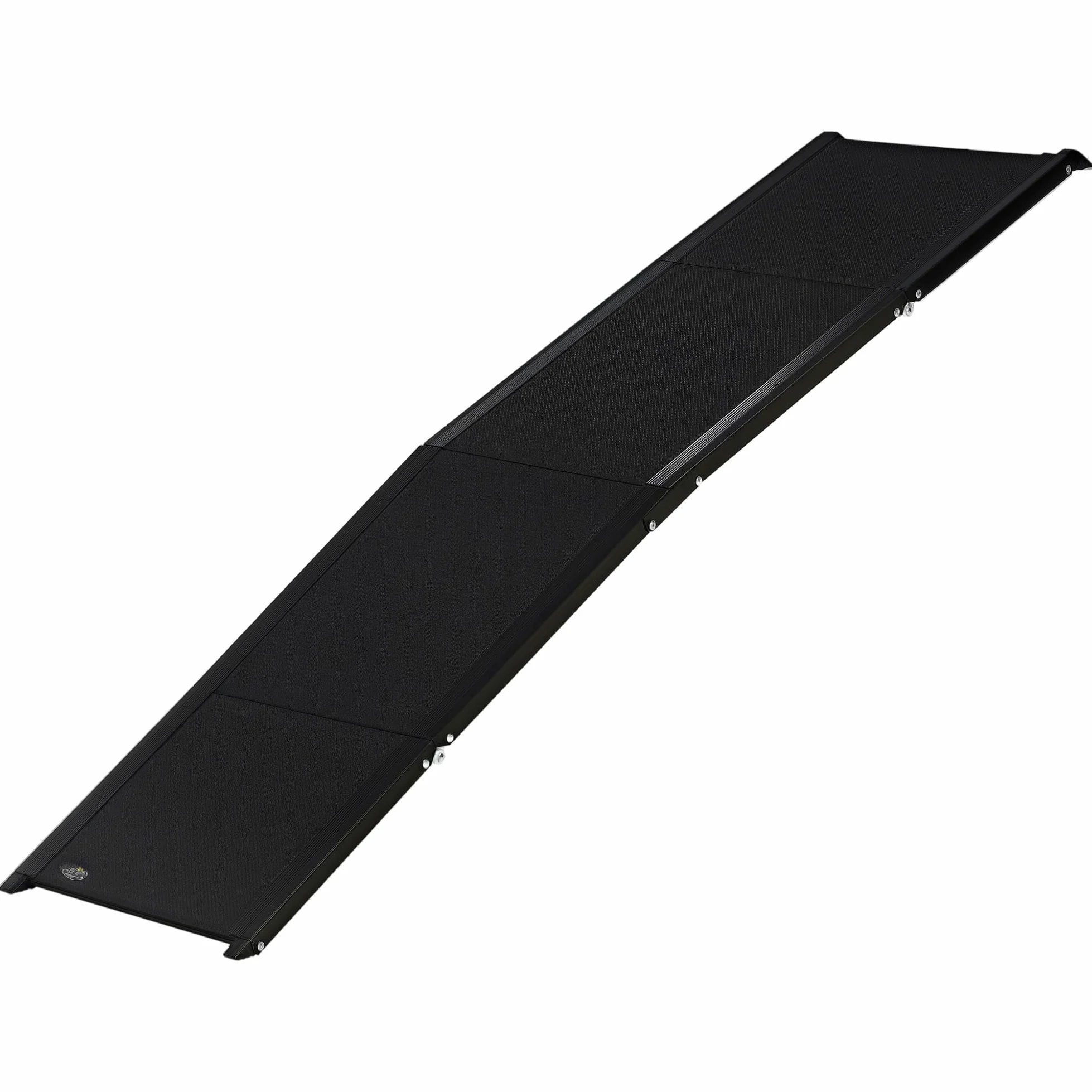 PawHut Rampa per Cani Pieghevole con Superficie Antiscivolo, Pedana per Cani con Profili in Alluminio, 158x43.5x2.5cm, Nero