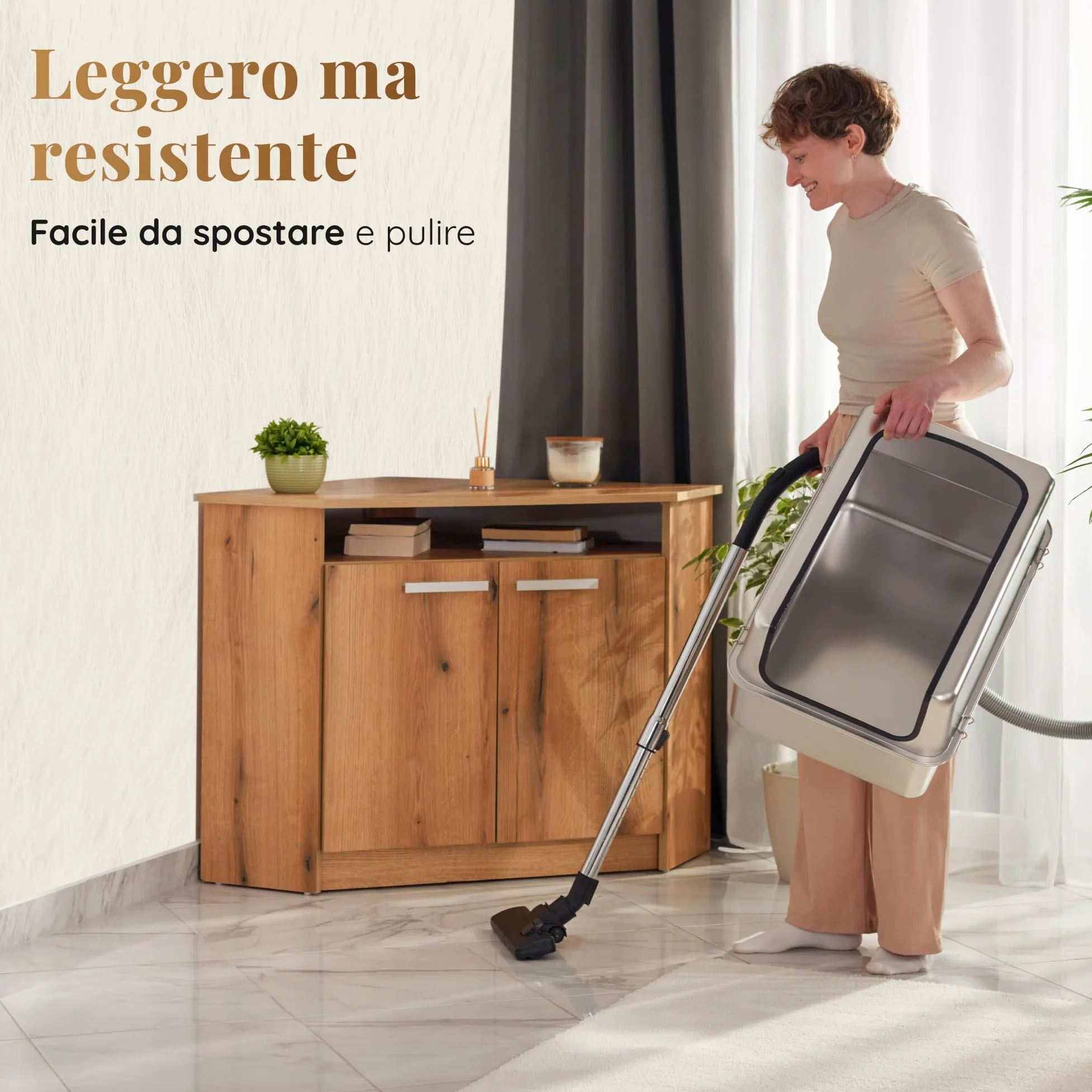 Lettiera Acciaio Inox – Inodore e Antiaderente – La Cassetta Gatto Inox XXL – Capacità 38L – Lettiere in acciaio per gatti – Con Paletta e Tappetino per Lettiera – 60 × 40 × 32 cm