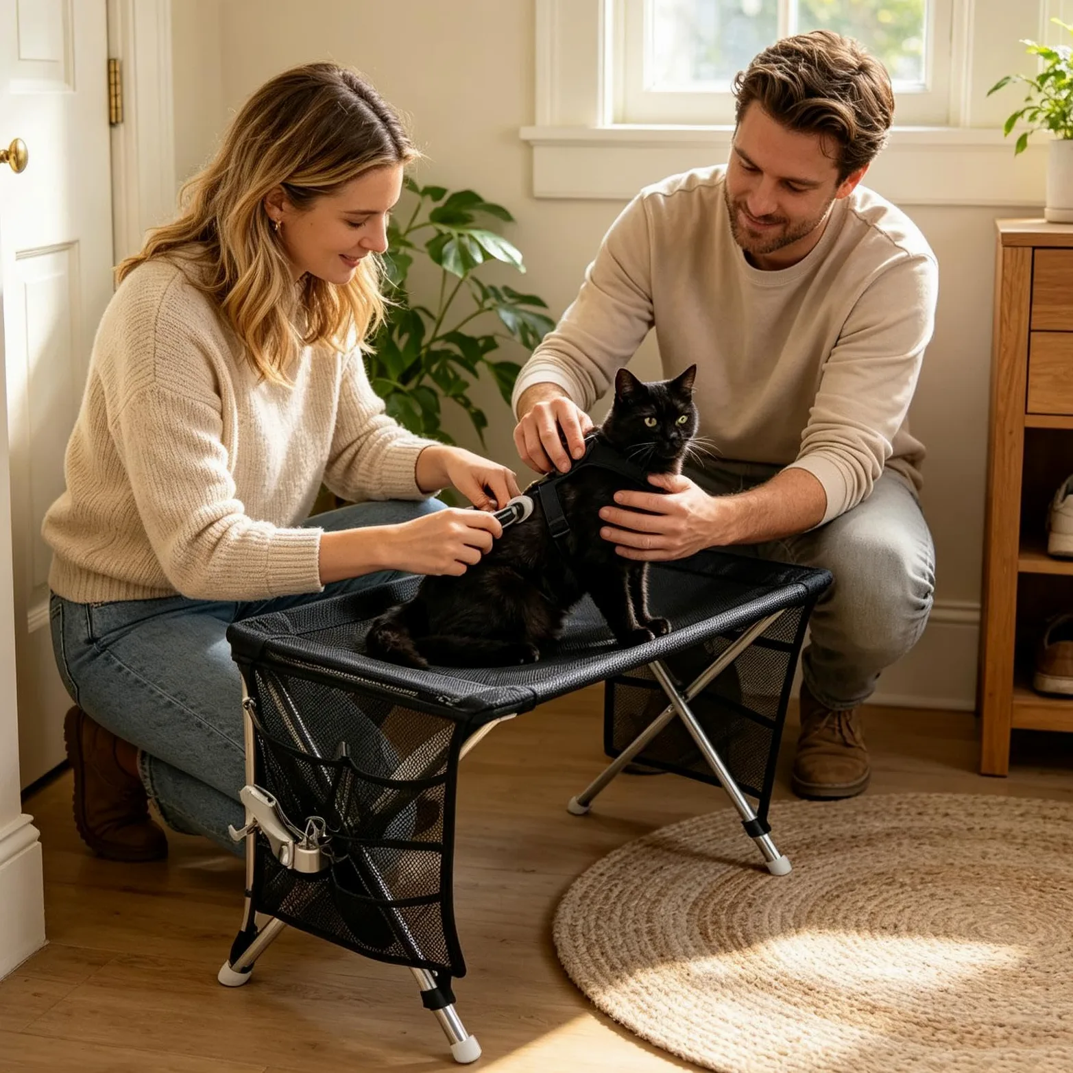 Tavolo Da Toelettatura Per Cani Tavolo Di Supporto Smontabile Traspirante | Amaca Per Toelettatura Animali Per Cuccioli Gatti Bagno Doccia Lavaggio Rifinitura Taglio Tosatura Spazzolatura Salone