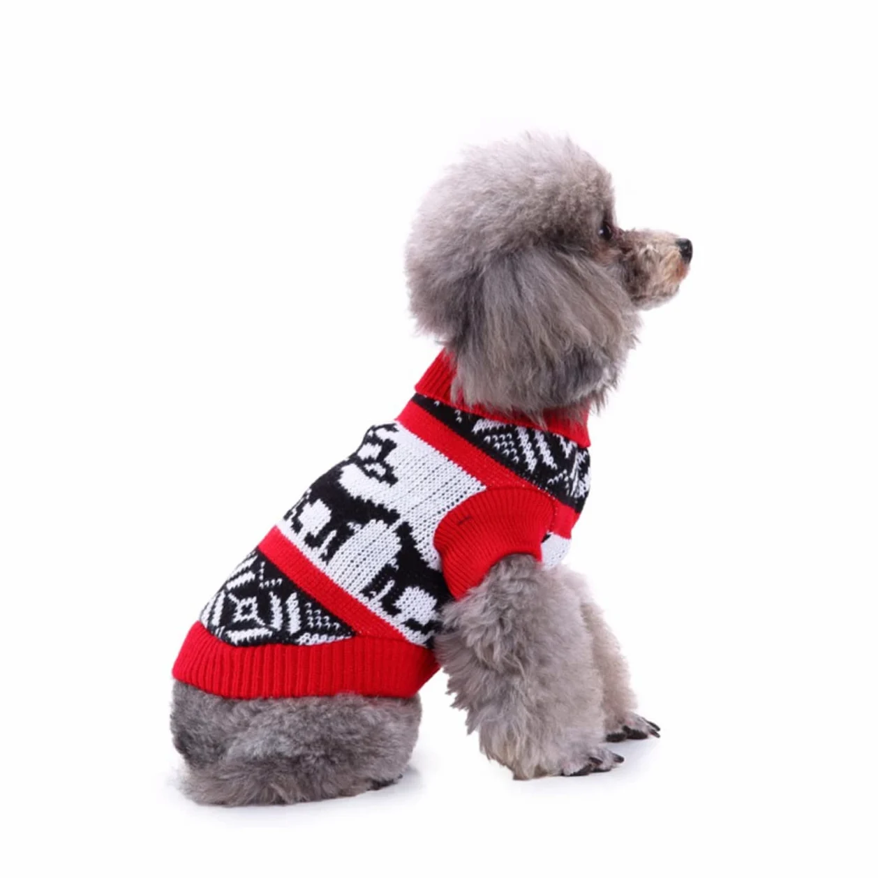 BESPORTBLE 3 Pezzi di Maglione per Animali Domestici Abbigliamento Festivo per Animali Maglione A Collo Alto per Animali Domestici Vestiti Invernali per Cani Maglione Lavorato A Maglia