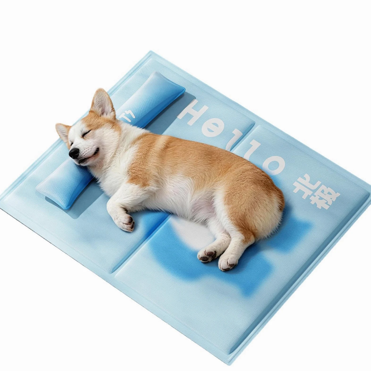 Tappetino refrigerante per cani, in PVC, gel, cotone PP, resistente ai , lettino per animali domestici, facile da pulire, cuscino per alleviare il calore, per ambienti esterni, caldo, campeggio