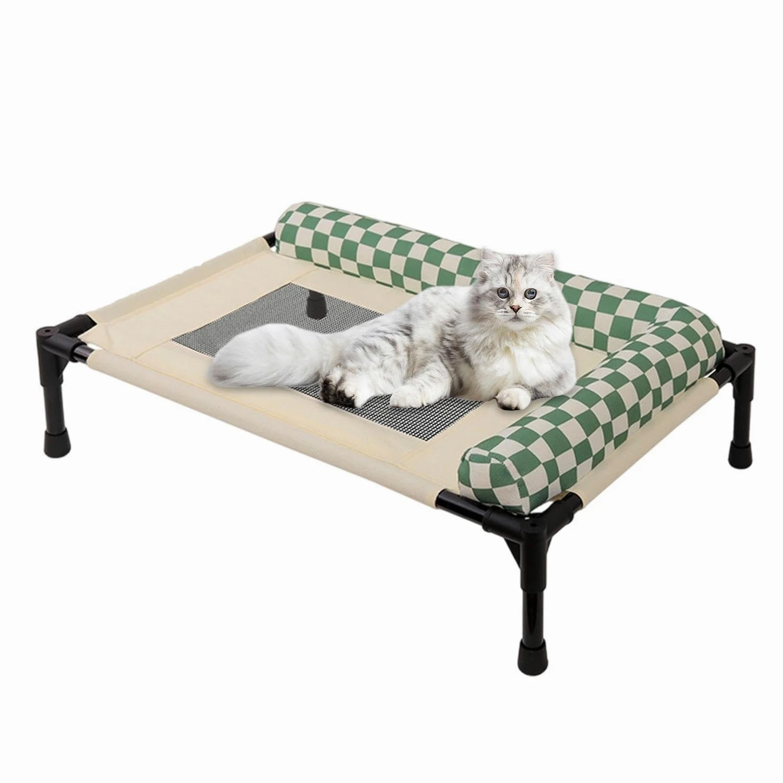 Generico Erhöhtes Hundebett Off Ground – Atmungsaktiv Abnehmbar Waschbar Haustierliege | Erhöhtes Tierbett Für Hunde Katzen Unter 13,6 Kg – Indoor Outdoor Kühlung Camping Garten Komfort Schlafplatz