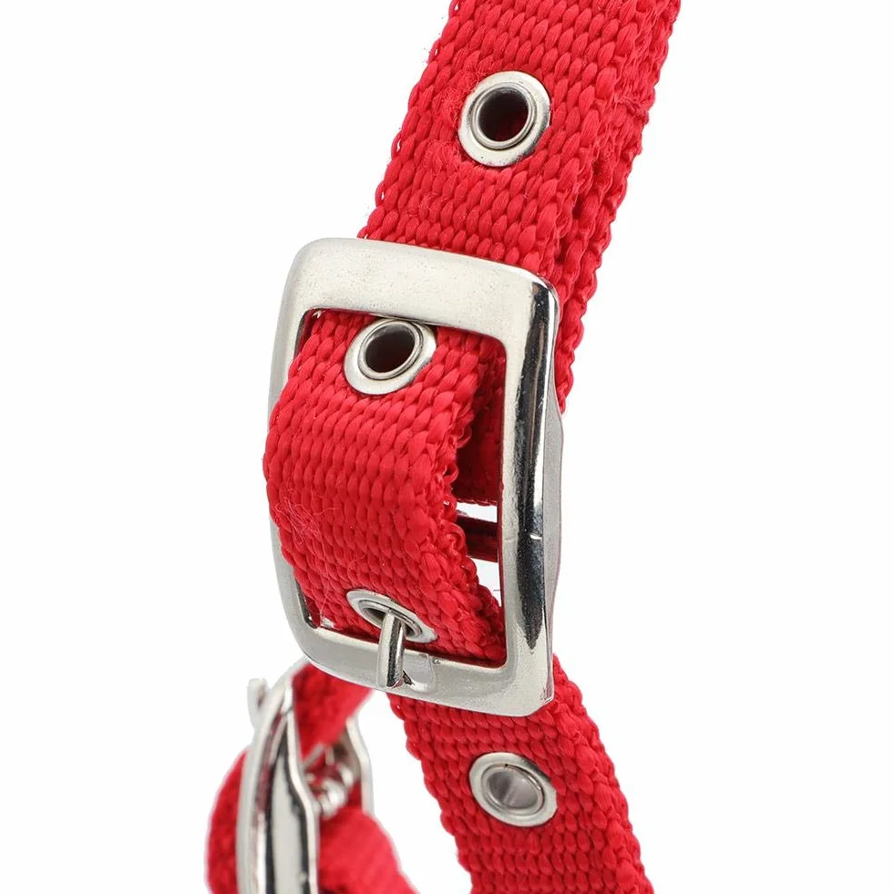 Briglia per Cavalli, Briglia per Cavalli Regolabili Imbracatura per Rinforzo Headstalls con Cuscino Morbido Rosso LT5001