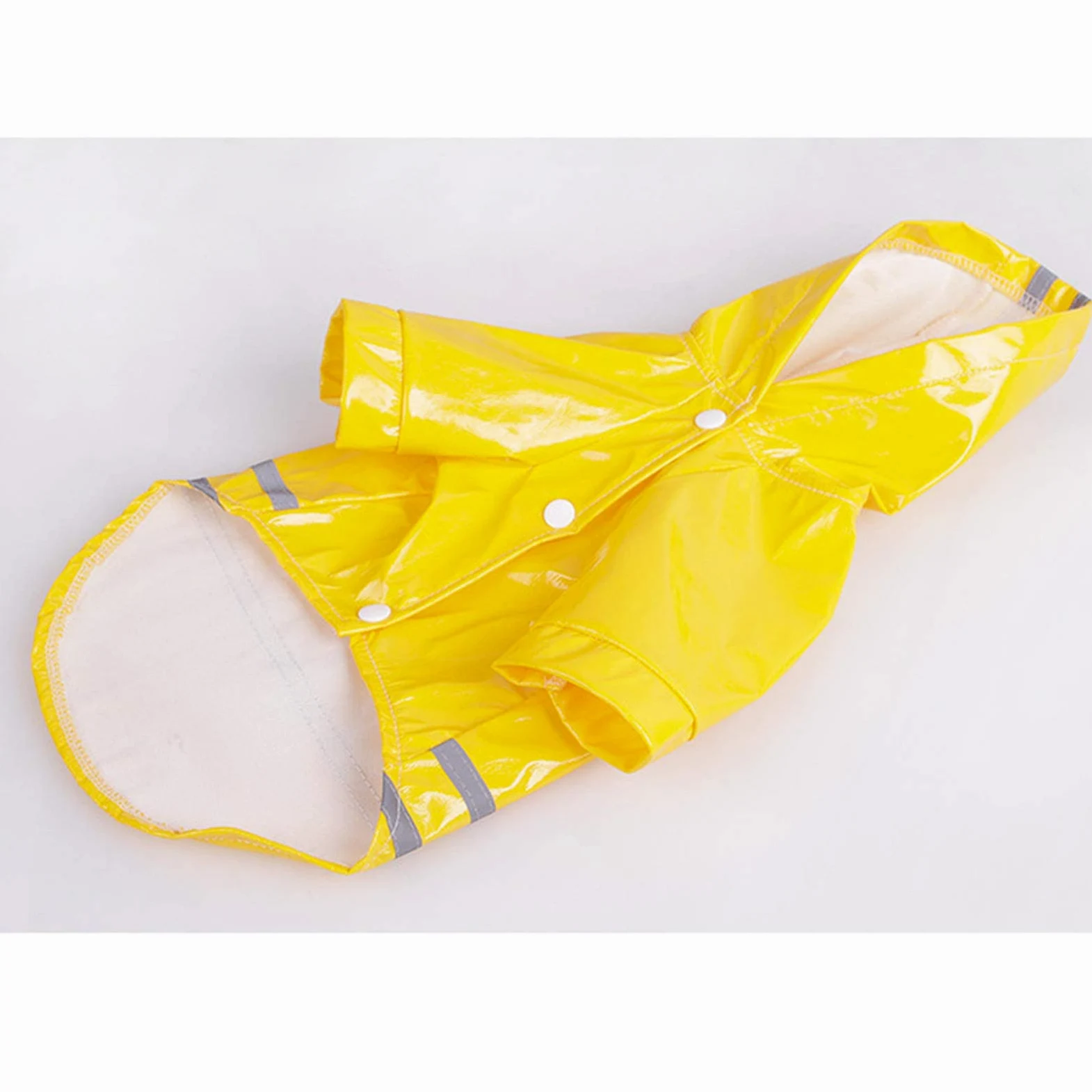 Impermeabile per Cani, Cappotto per Cani da Compagnia Alto Impermeabile e Traspirante con Cappuccio, Impermeabile Leggero con Catarifrangenti Cani di Piccola e Media Taglia (Blu,) (Yellow M)
