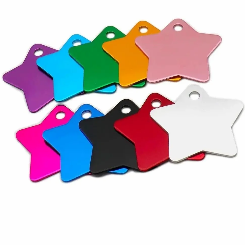 100 PZ Etichette Identificative Vuote Per Animali Domestici Etichette Fai Da Te Con Incisione Per Cani E Gatti Pendenti Con Etichette Identificative Per Animali Personalizzate In Alluminio Etic