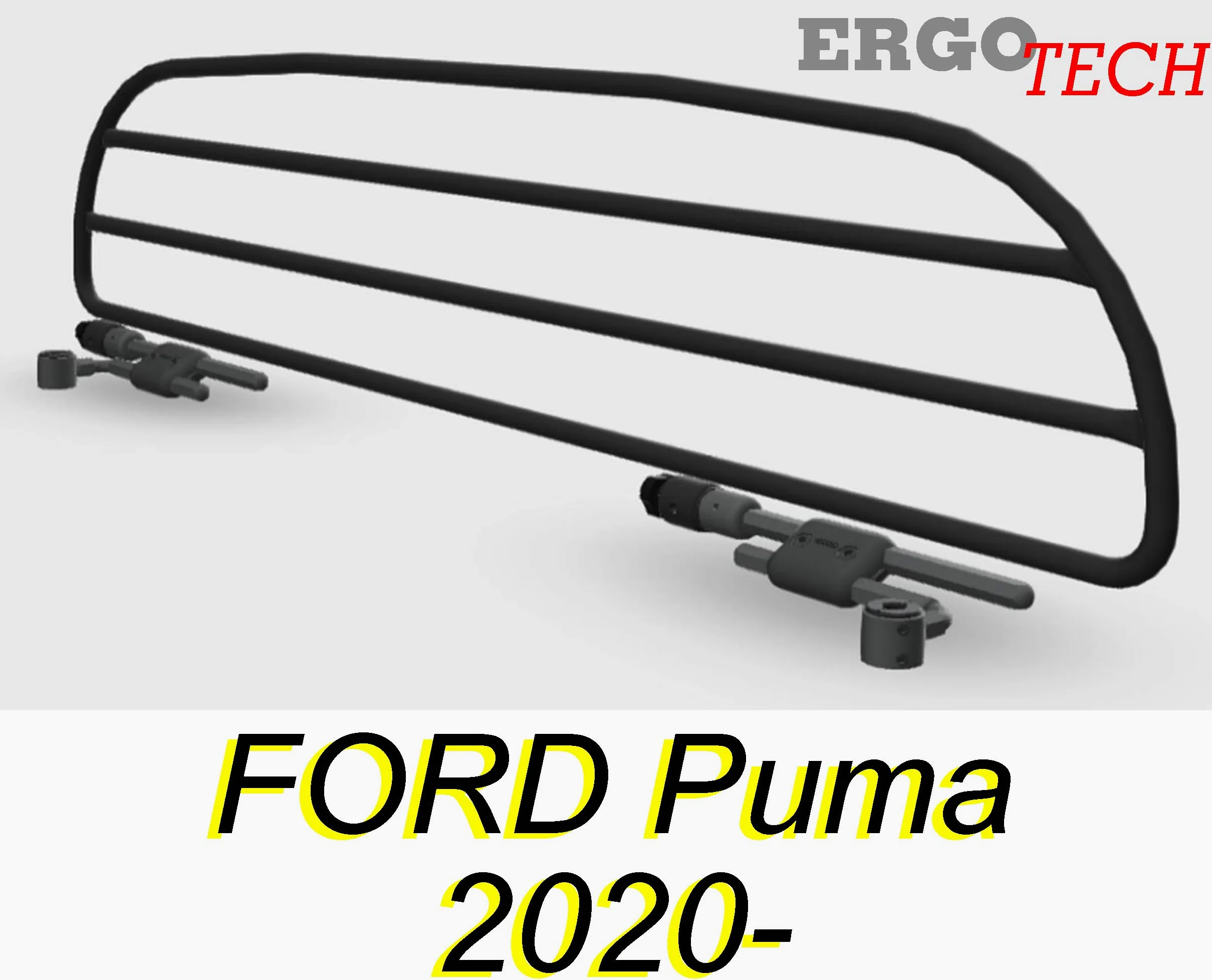 ERGOTECH Divisorio Griglia Rete Divisoria per Ford Puma (dal 2020 in Poi) RDA65HBG-XXS, per Trasporto Cani e Bagagli