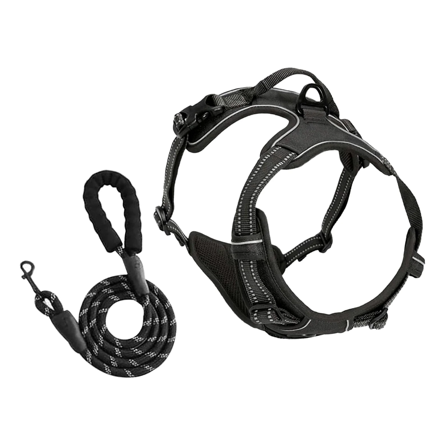 Imbracatura per cani traspirante regolabile con strisce riflettenti, taglia S