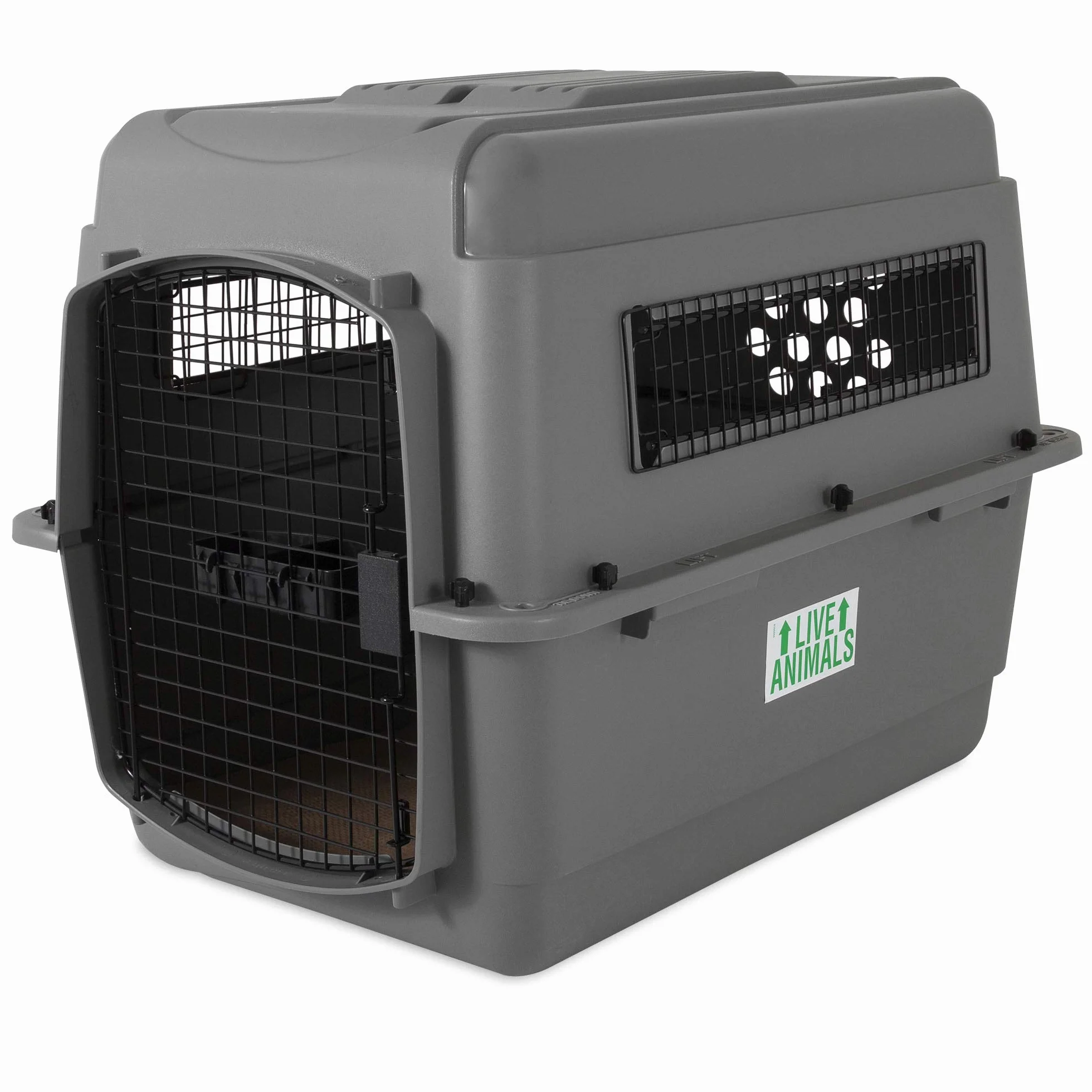 Petmate - Sky Kennel - Trasportino per Animali Domestici - Conforme alle Norme IATA - Perfetto per Il Trasporto Aereo - Dimensioni intermedie - Dimensioni Interne 73,5 x 48,25 x 58,25 cm