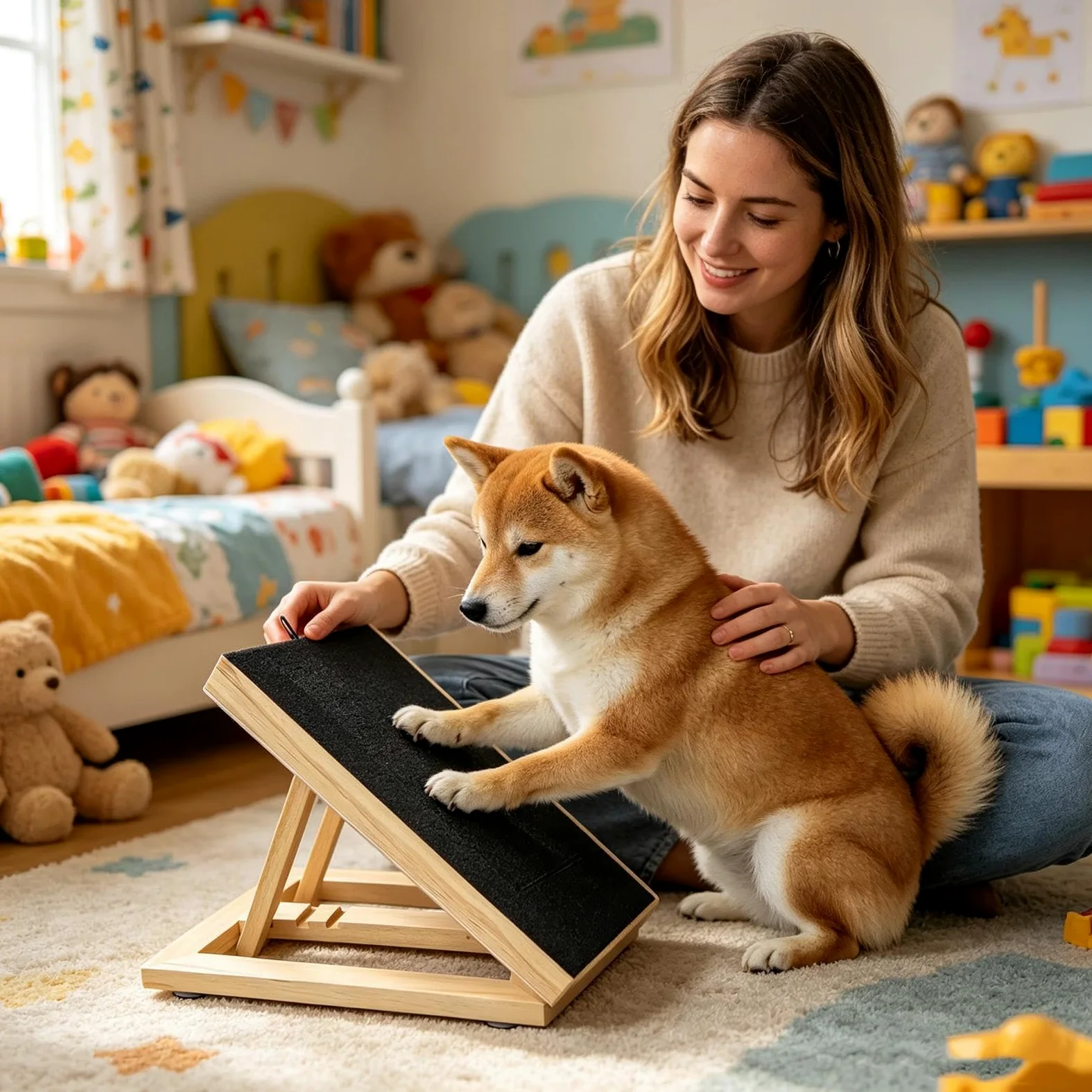 Tavola per Limare Unghie Cane con Cassetta per Snack Interattivo | Cuscinetto Antigraffio con per Cani Piccoli Grandi Protezione Divano Addestramento Balcone