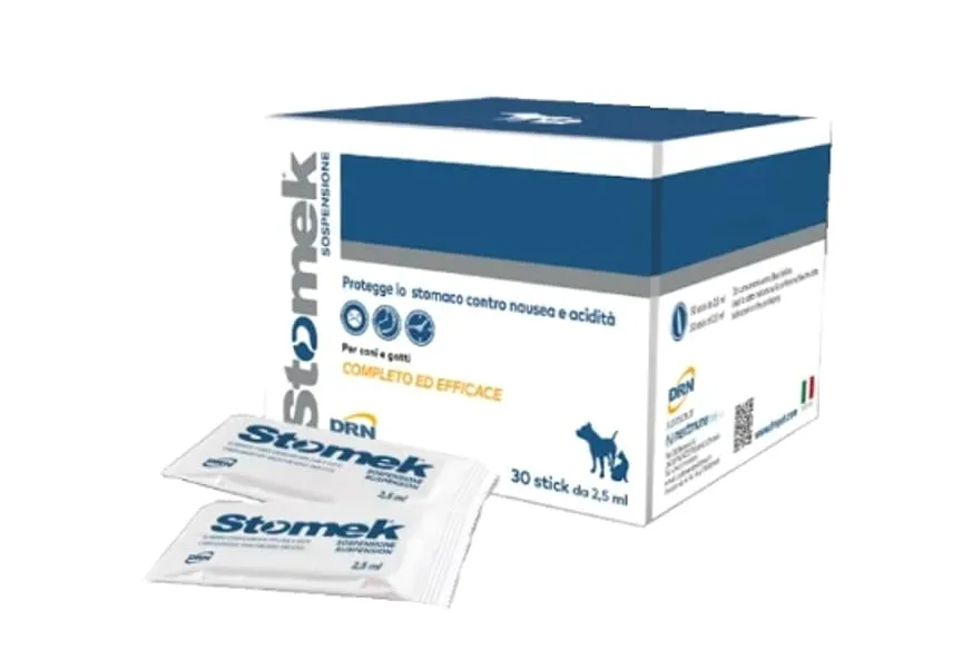 Stomek Sospensione Integratore Benessere Digestivo per Cani e Gatti 30 Stick