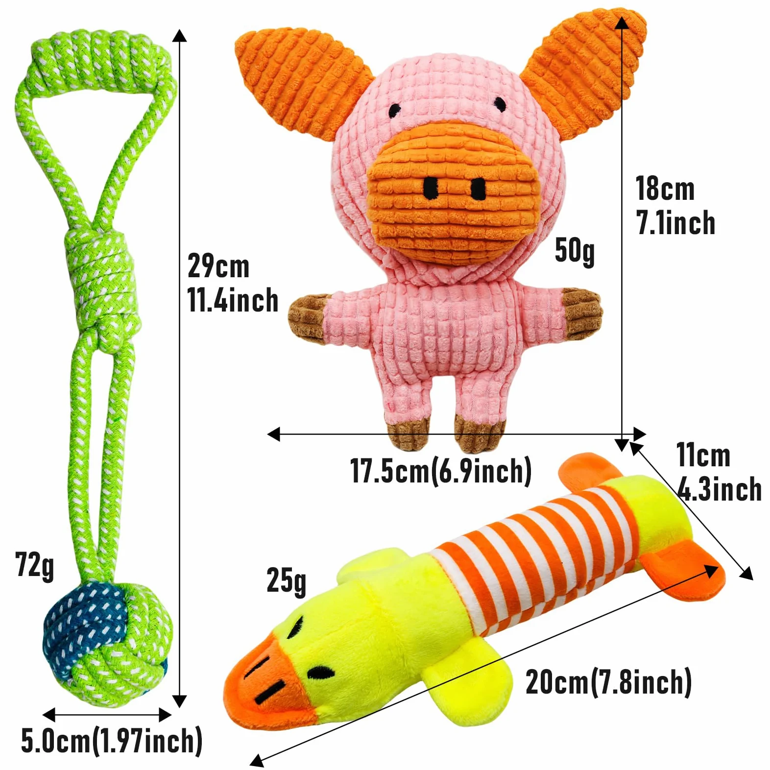Animali di peluche per cani, confezione da 12 giocattoli interattivi da masticare per cani, giocattoli per cani per tenerli occupati, giocattoli per dentizione per cani di piccola taglia e
