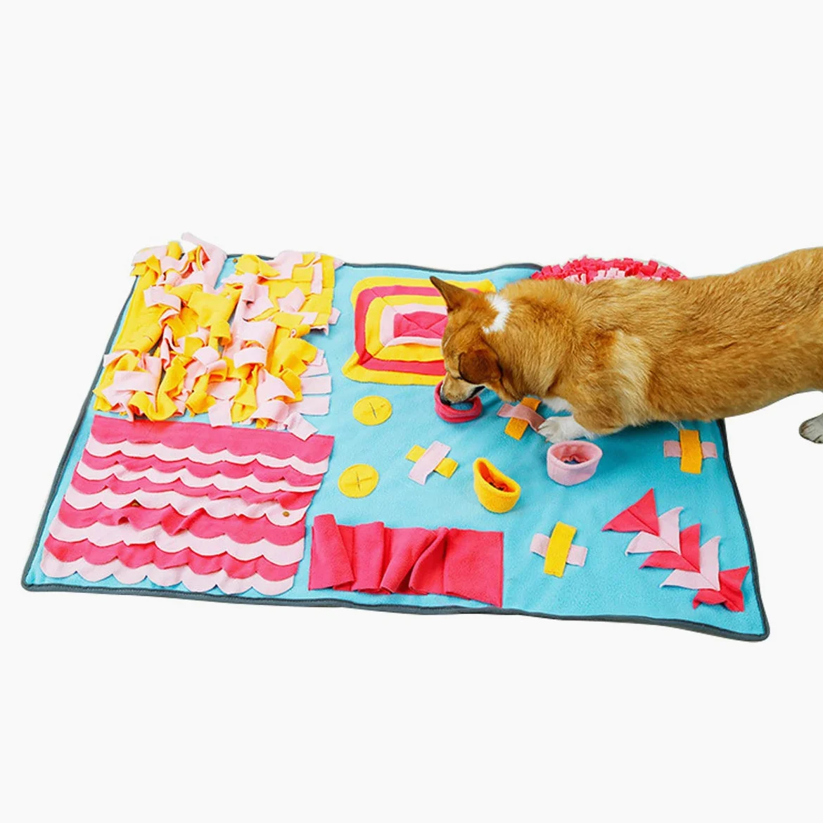 PETCUTE Tappeto Olfattivo per Cani Snuffle foraggiamento Tappeto Sniffing Fisico foraggiamento Tappeto 105x70cm