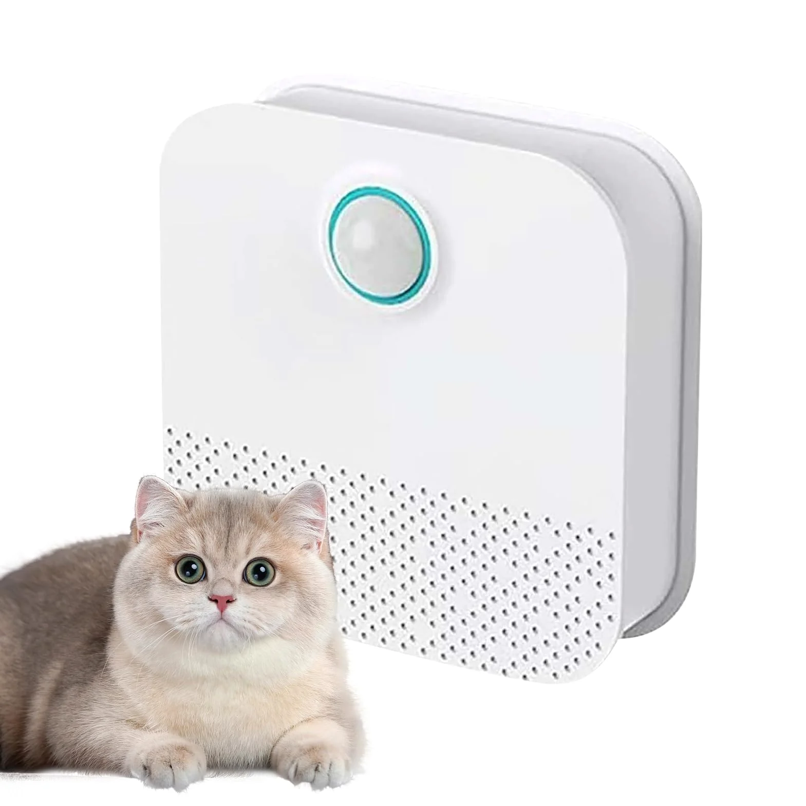 Neutralizzatore Di Odori Lettiera Purificatore d'Aria Sicuro | Eliminatore di Odori della Lettiera con Sensore Automatico Per Il Bagno Casa Armadio Lavanderia Interno Esterno Pavimento