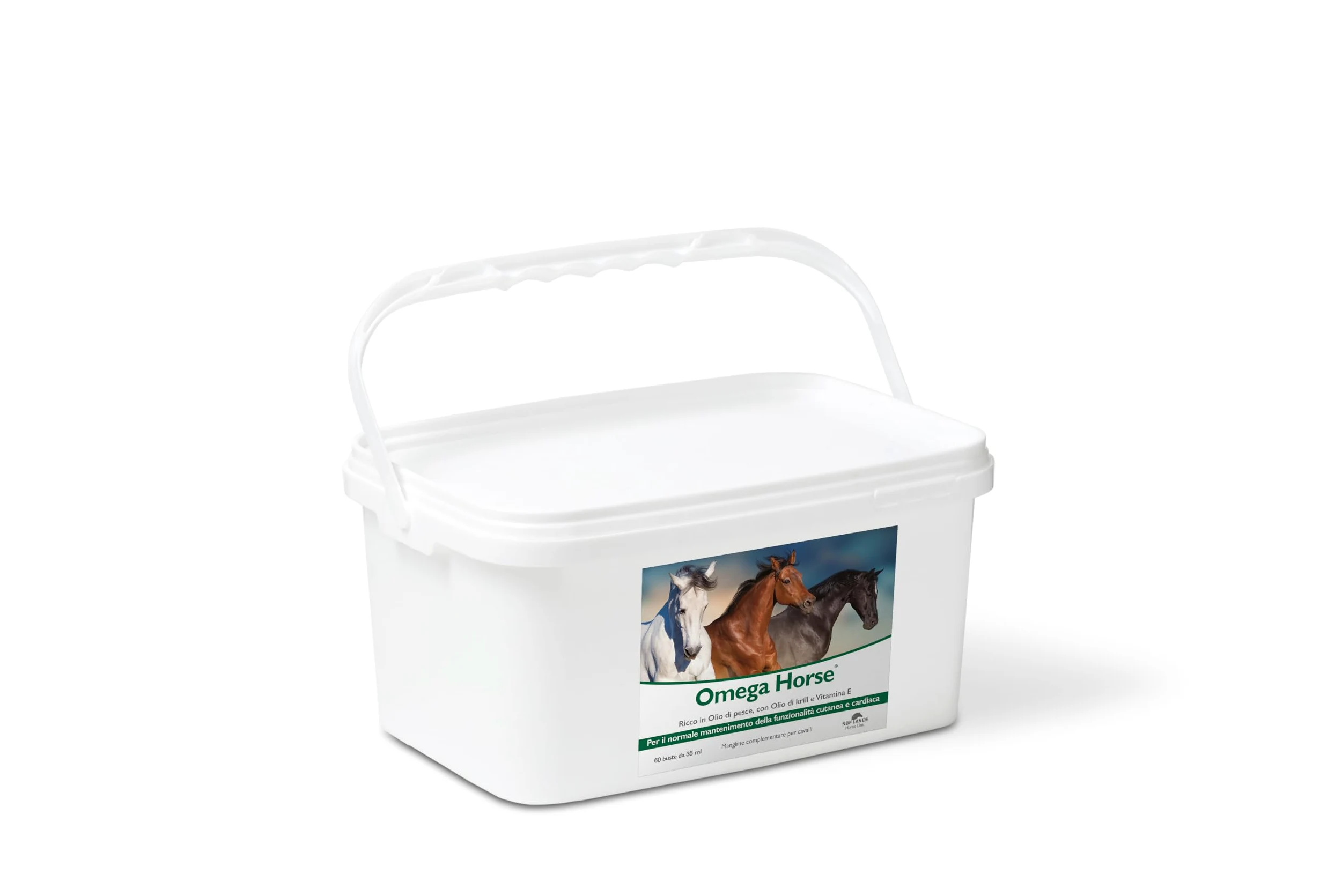 NBF Lanes | Omega Horse - Supporto per la Salute Cardiaca e Cutanea con Omega-3 e Vitamina E