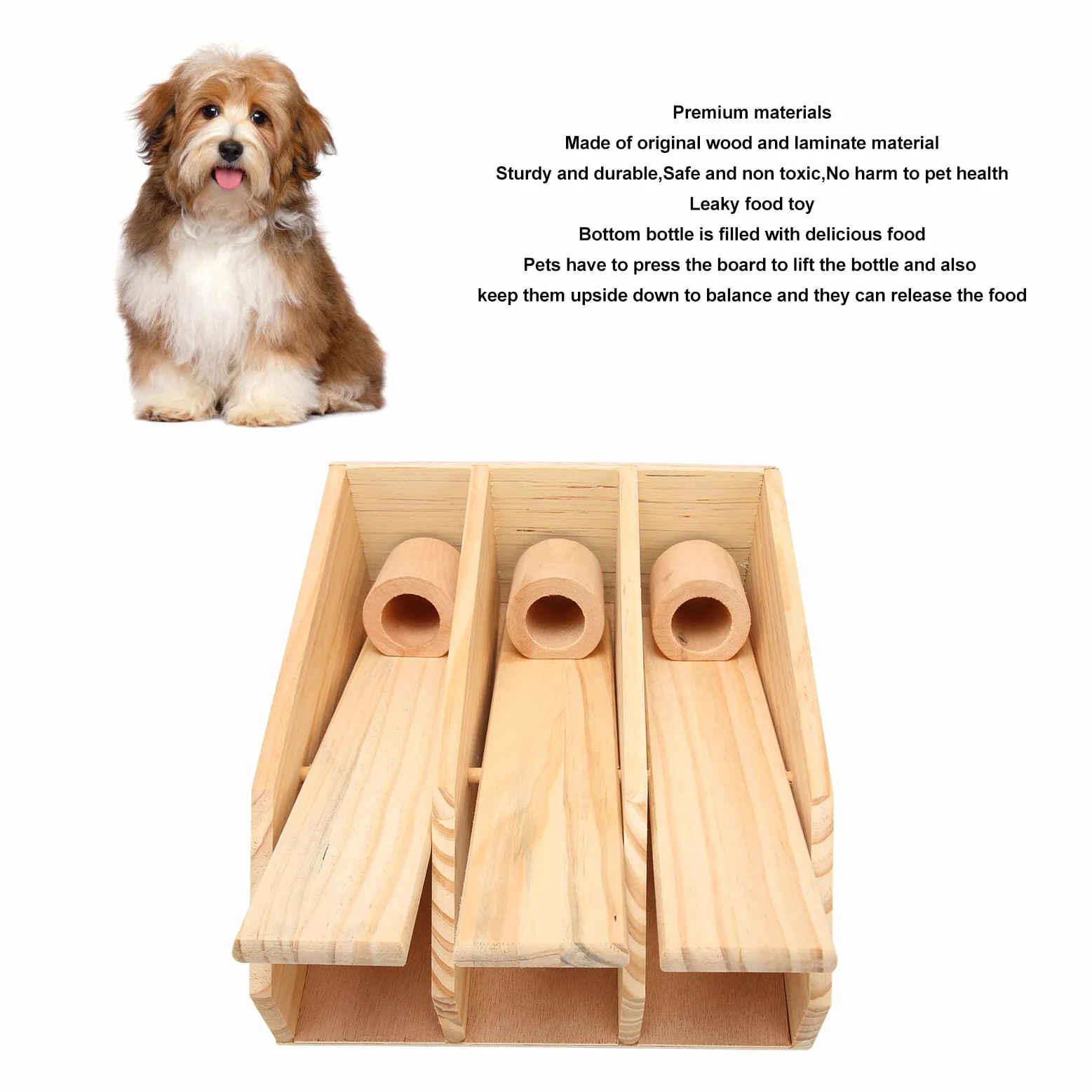 Gioco Puzzle per Cani in Legno Interattivo Giocattolo Educativo per Stimolazione Mentale Adatto a Cani Gatti e Piccoli Animali