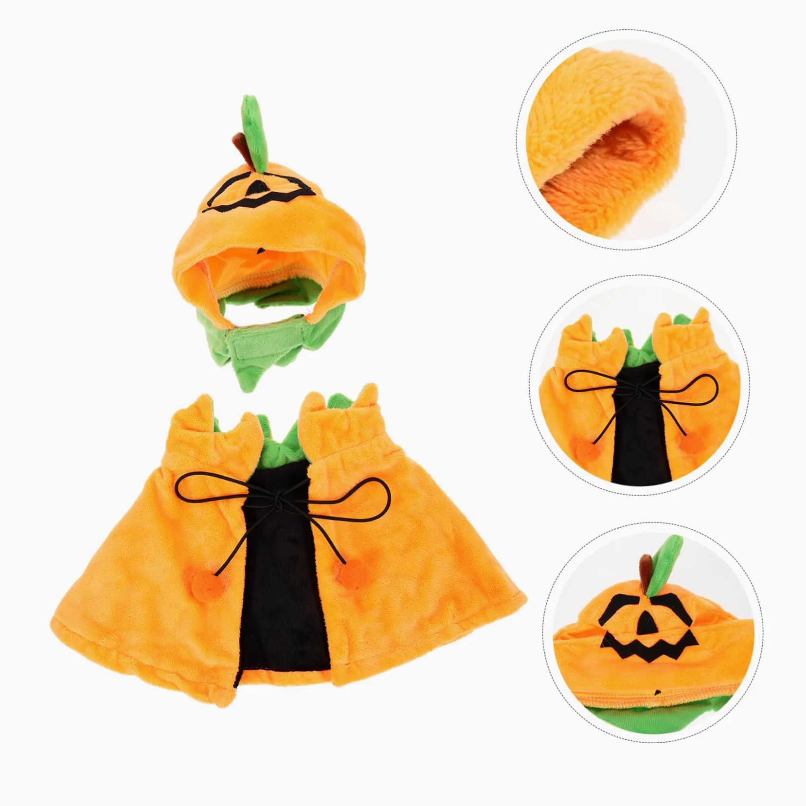 BESPORTBLE 3 Set Mantello Per Animali Domestici Mantello Di Halloween Per Animali Domestici Vestito Jack-o- Lanterna Per Costume Da Zucca Di Halloween Per Gatti Peluche