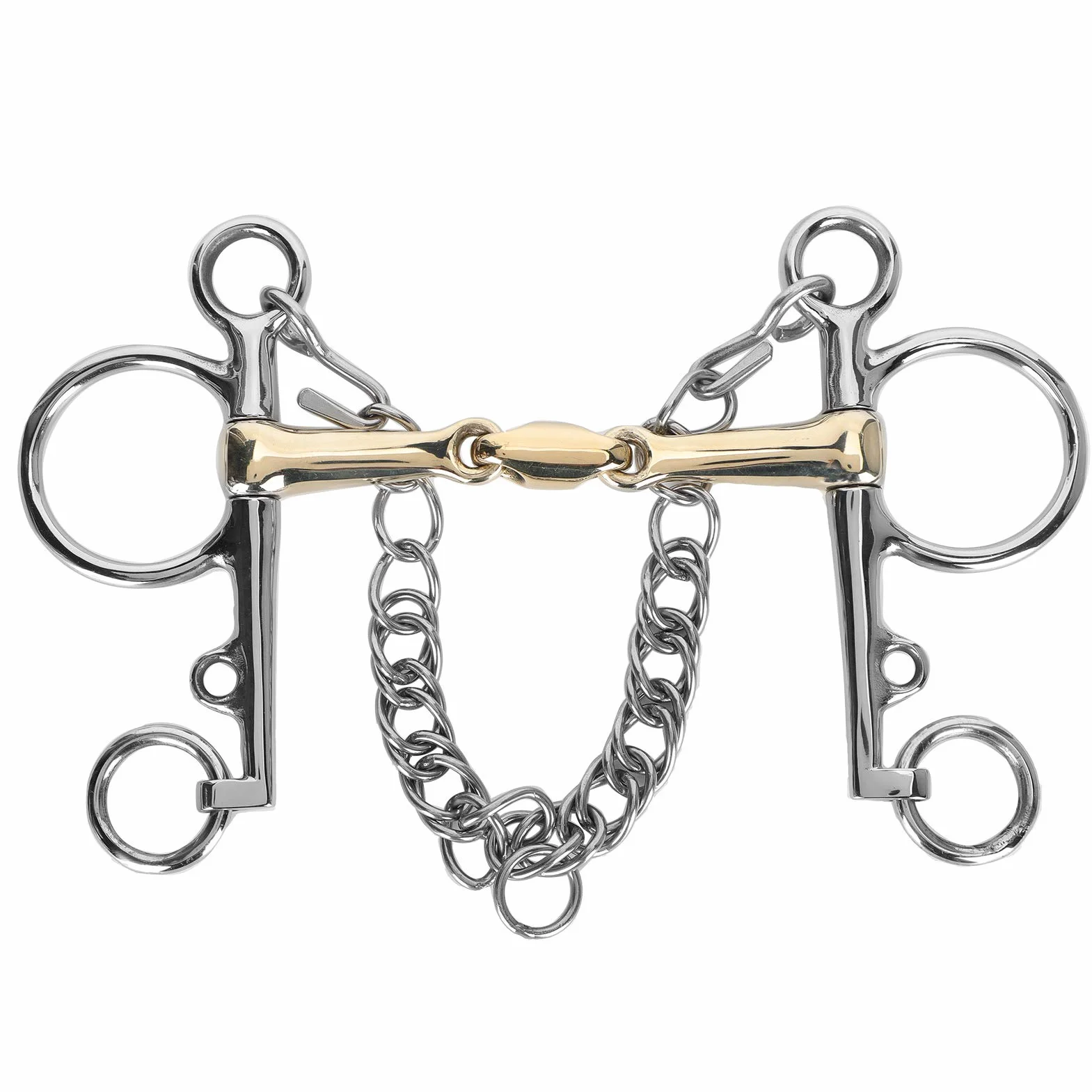Pelham Pareti per Cavallo Accessorio per morsi Pelham in Acciaio Inossidabile Accessorio per connettore in Ottone di silicio articolato