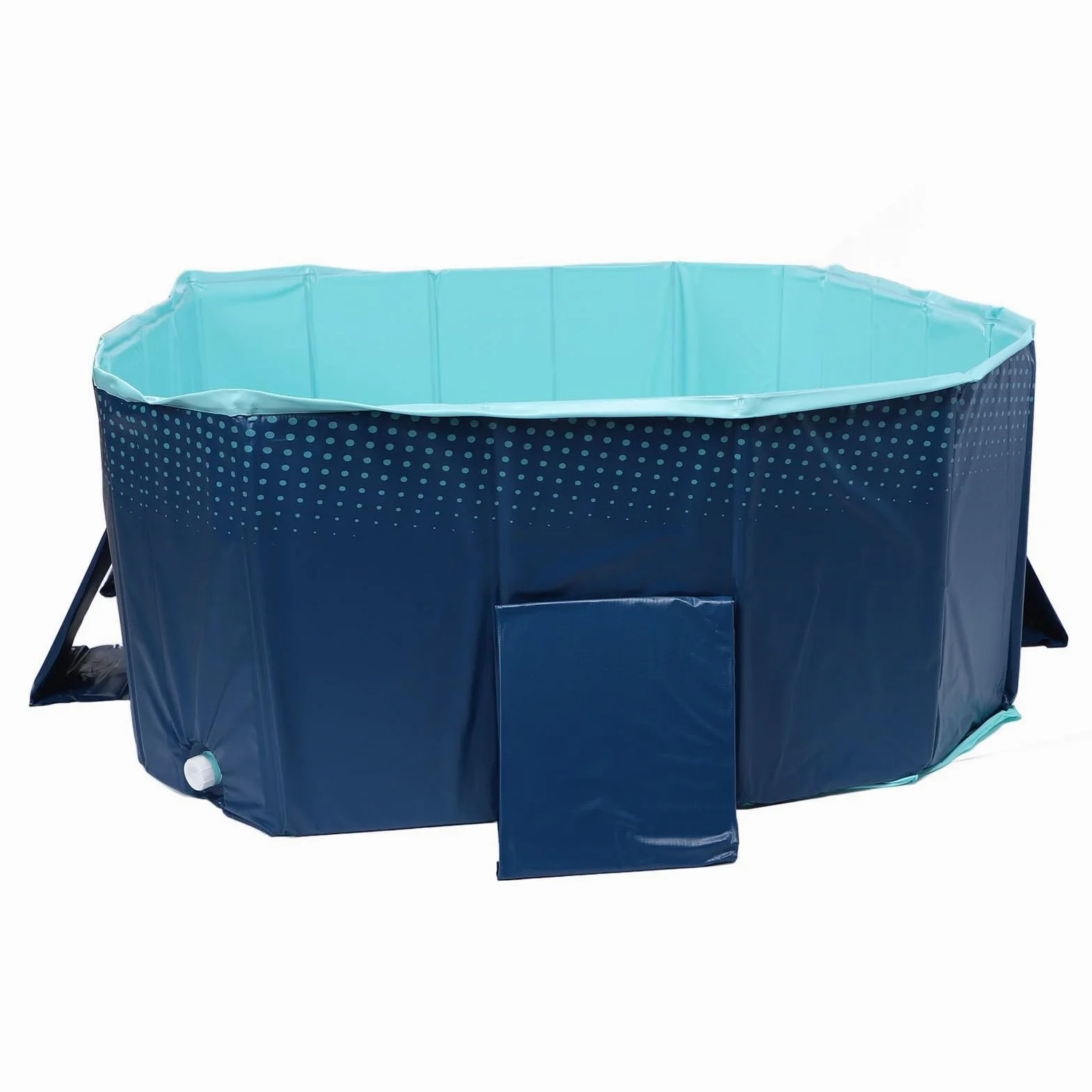 Piscina pieghevole per cani, piscina portatile in plastica rigida per cani e gatti, vasca da bagno all'aperto per animali domestici, dimensioni 1,85 m, facile da usare e riporre