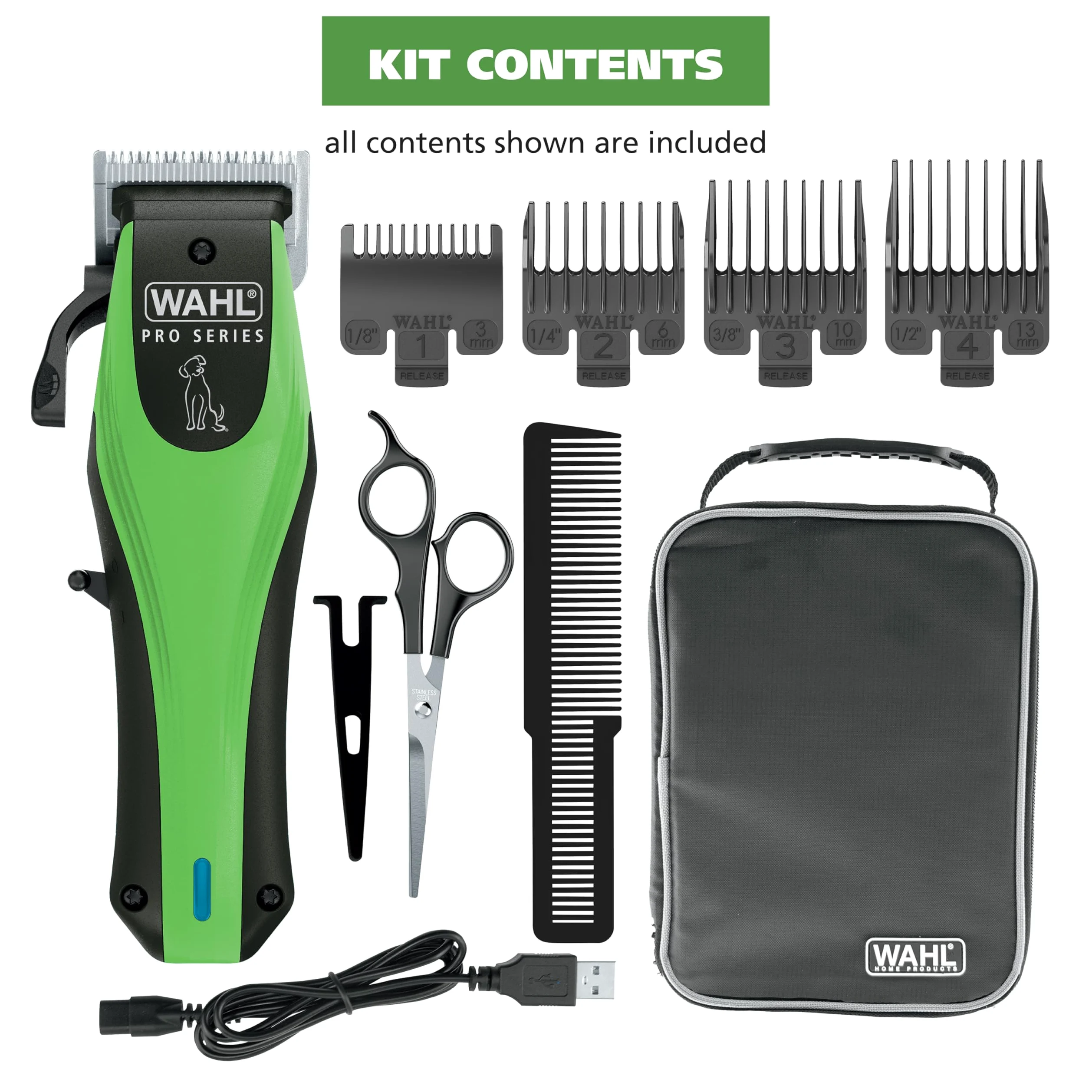 Wahl Pro Series 3025854 - Kit per la toelettatura del cane, senza fili, agli ioni di litio, ricaricabile, per cappotti spessi, modello 3025854