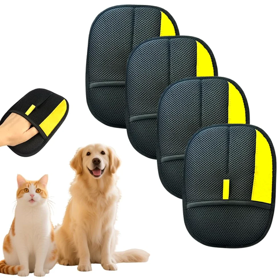 Guanti elettrostatici per la rimozione dei peli di animali domestici: pulizia rapida, riutilizzabili e lavabili, per divano, vestiti, cucce per animali domestici, rimozione dei peli di cani e