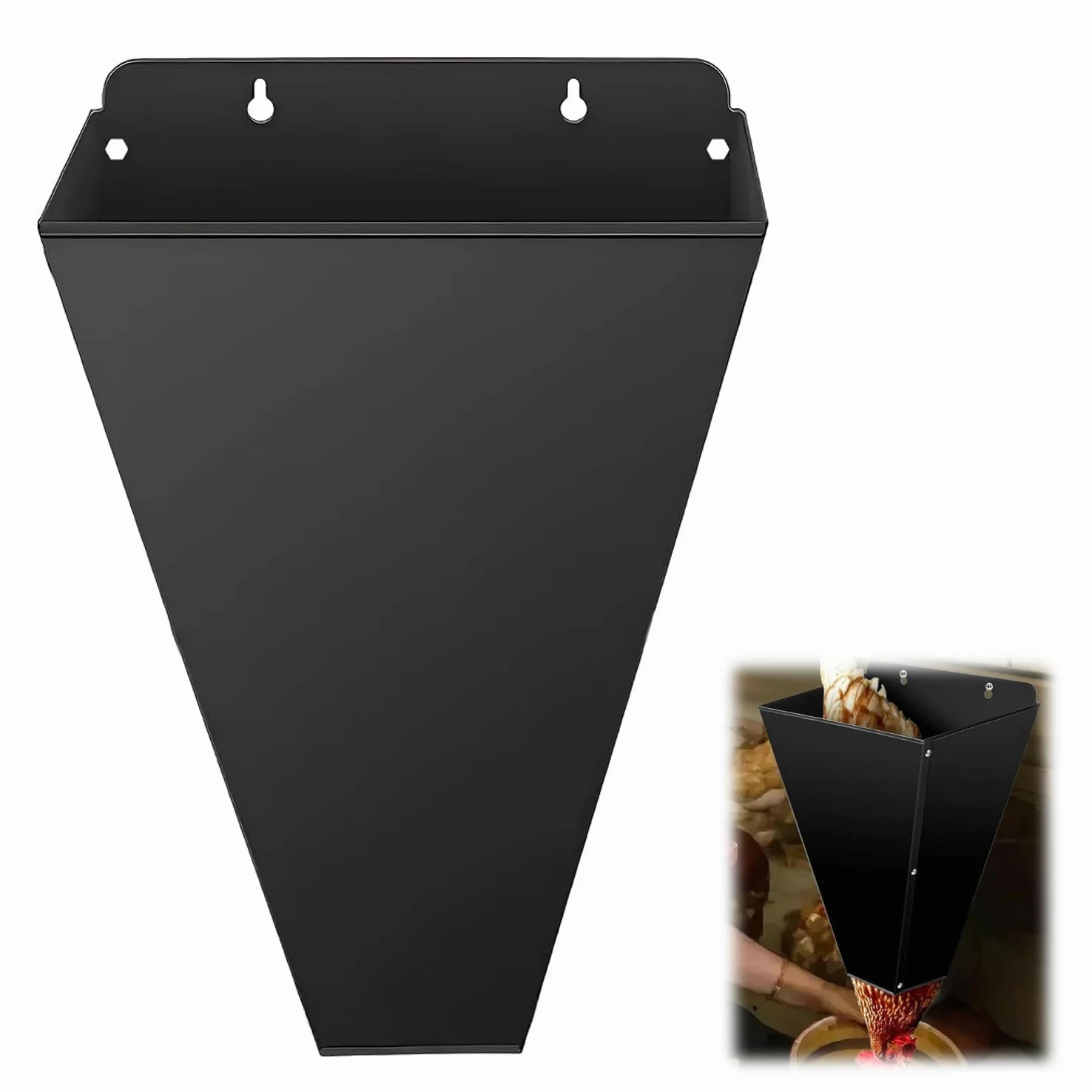 Imbuto da macello per pollame, coni di pollo in metallo con rivestimento antiruggine, grandi coni di pollame per battaglie di piccoli galli e polli grandi (26 x 17,5 x 33,5 cm)