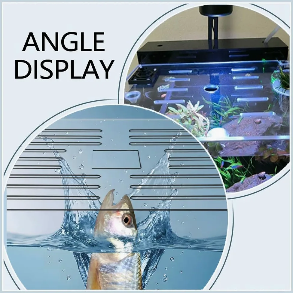 GZHERVICES Copertura Fuga per Acquario (con Fori di Ventilazione), Confezione da 1, Copertura Superiore per Acquario, Coperchio per Acquario, Materiale Trasparente(60x30cm)