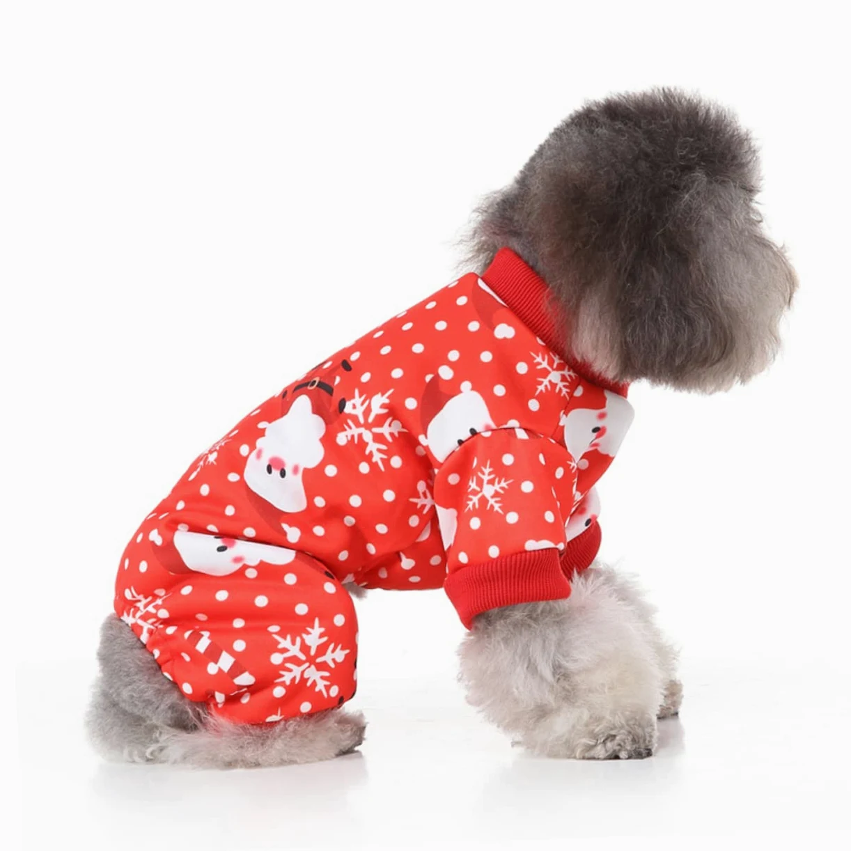 HMJGDHX 2 Pezzi Vestiti Natalizi per Cani Completi per Animali Domestici Caldo Modello Babbo Natale Abito Natalizio per Cucciolo XL Maglione Natalizio