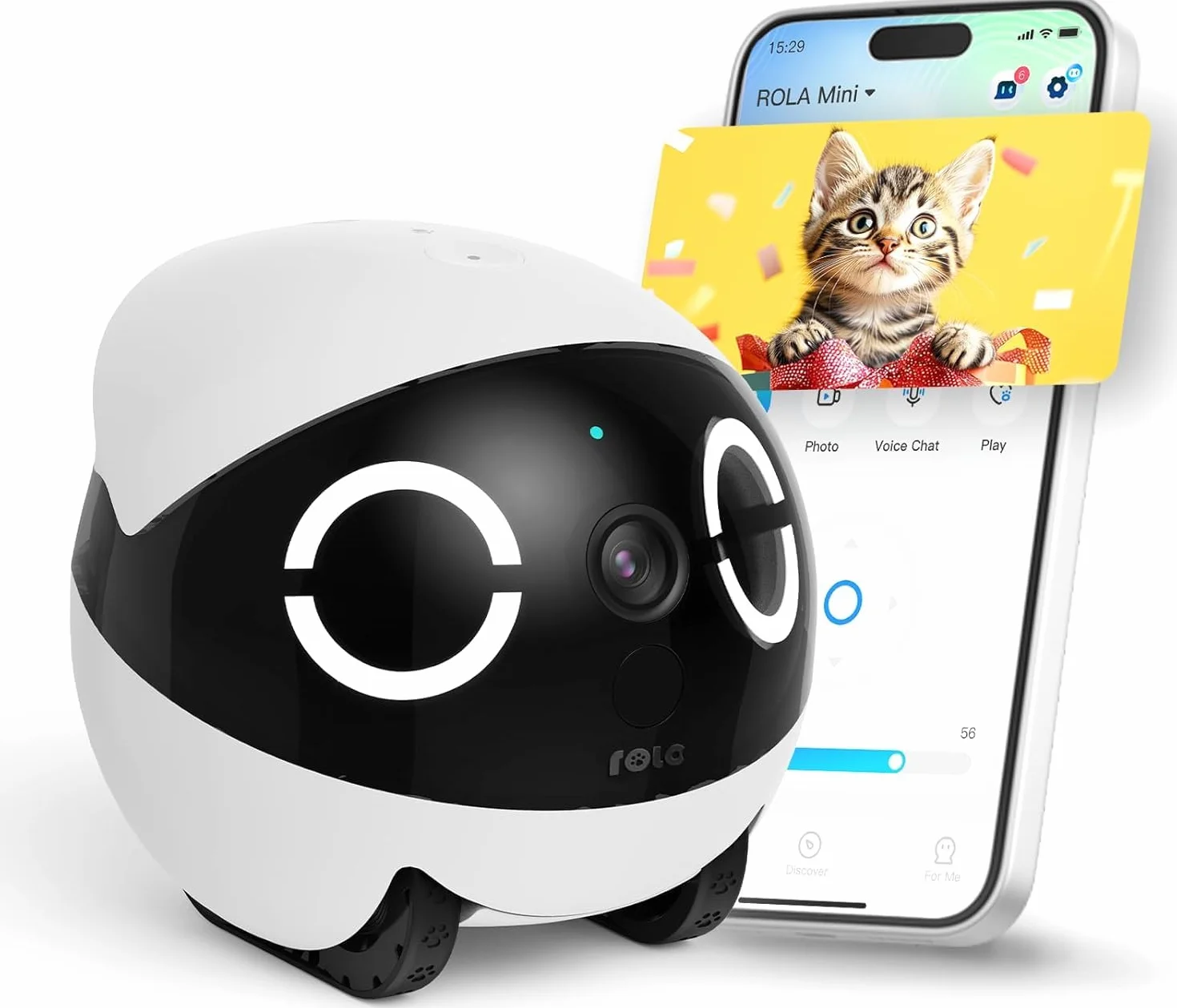 Enabot ROLA - Mini robot divertente per animali domestici