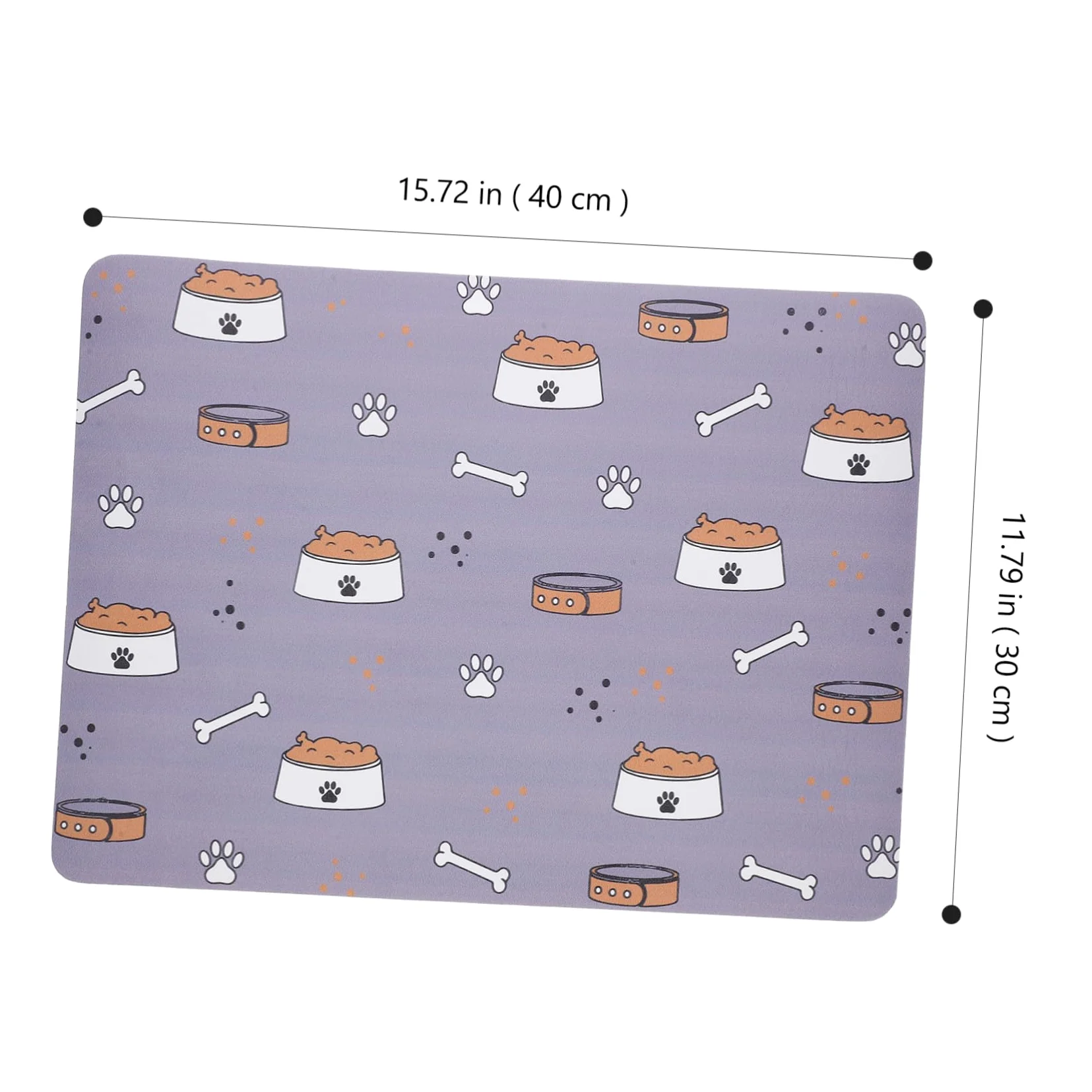 Sosoport 4pezzi Tappetino Antiscivolo Per Ciotole Di Cibo Per Animali Domestici Design Facile Da Pulire Materiale Sicuro e Leggero Per Uso Versatile Casa