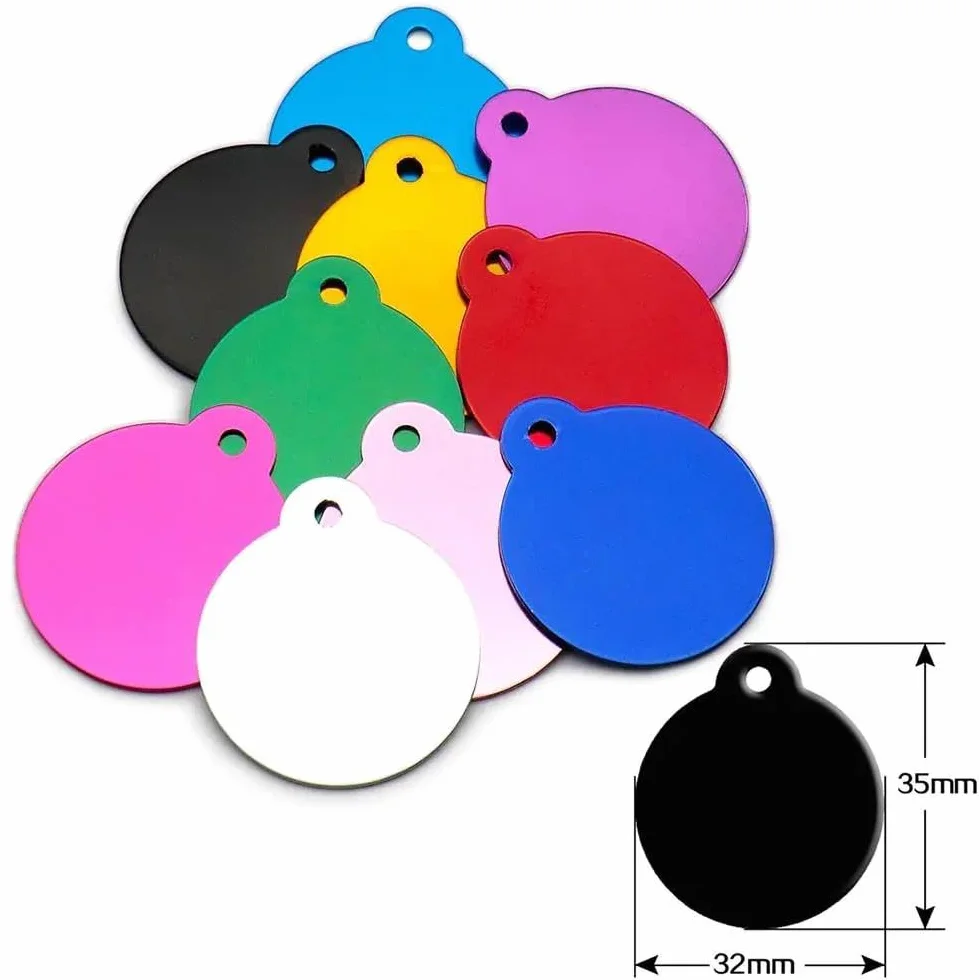 100 Pezzi Etichette Identificative Vuote Per Animali Domestici Etichette Fai Da Te Incise Per Cani E Gatti Etichette Personalizzate Per Animali Domestici Targhetta Identificativa In Alluminio P