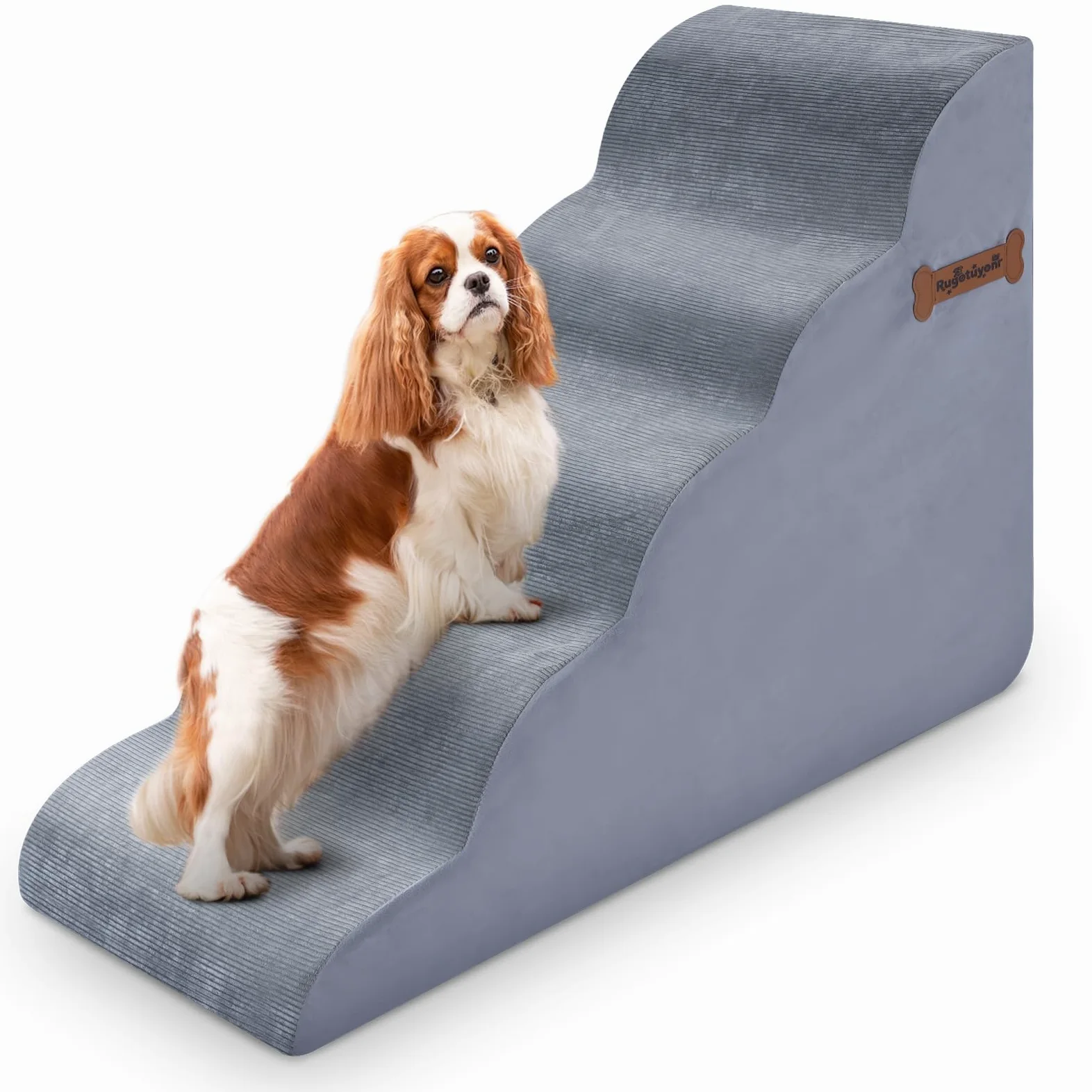 Scaletta per cani, scalini per cani, 5 livelli, 40 x 87 x 60 cm, per divano e letto alto, gradini antiscivolo, rampa in schiuma alta 60 cm, ideale per piccoli animali domestici, gatti anziani con