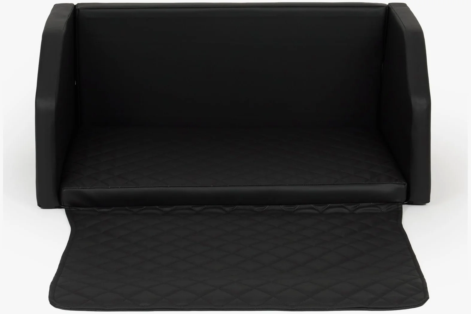 Velinda Trasportino Pieghevole per Cani Bagagliaio Auto Materasso Cintura 90x55 cm (Colore: Nero)
