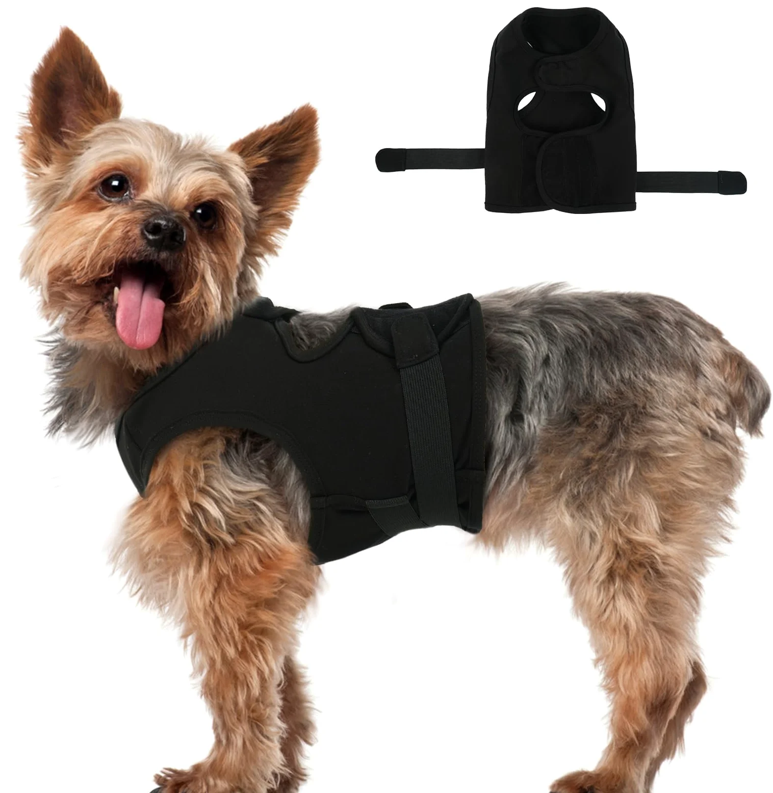 MIGOHI Giacca per alleviare l'ansia del cane, maglia calmante traspirante per cani, morbida maglia a compressione per temporali, fuochi d'artificio, separazione, fascia calmante per l'ansia del cane