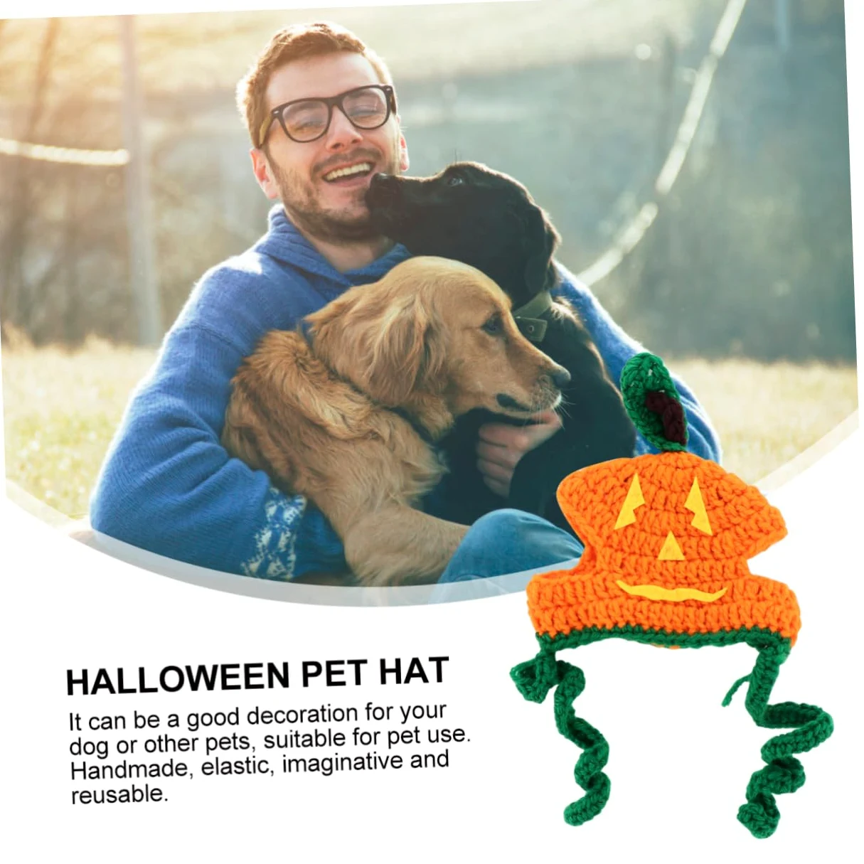 Sosoport 3 Pezzi Cappello Per Animali Domestici Di Halloween Cappello Esclusivo Per Animali Domestici Di Zucca Fatto A Mano Per Gatti