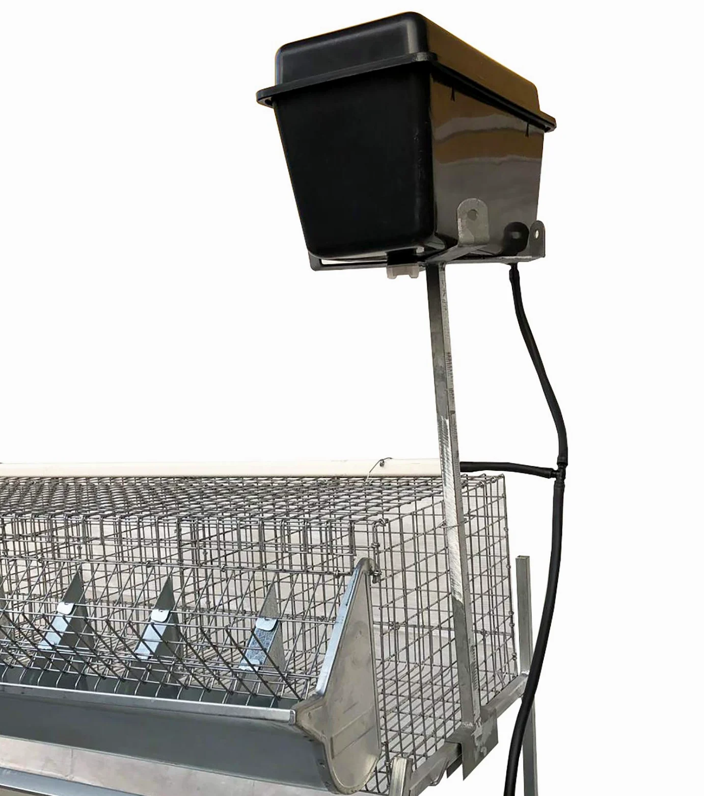 Gabbia B3-100 Plus 3 Piani a Piramide per Ingrasso Conigli. Conigliera con 12 celle. Cm L 105 x P 95 x H 160