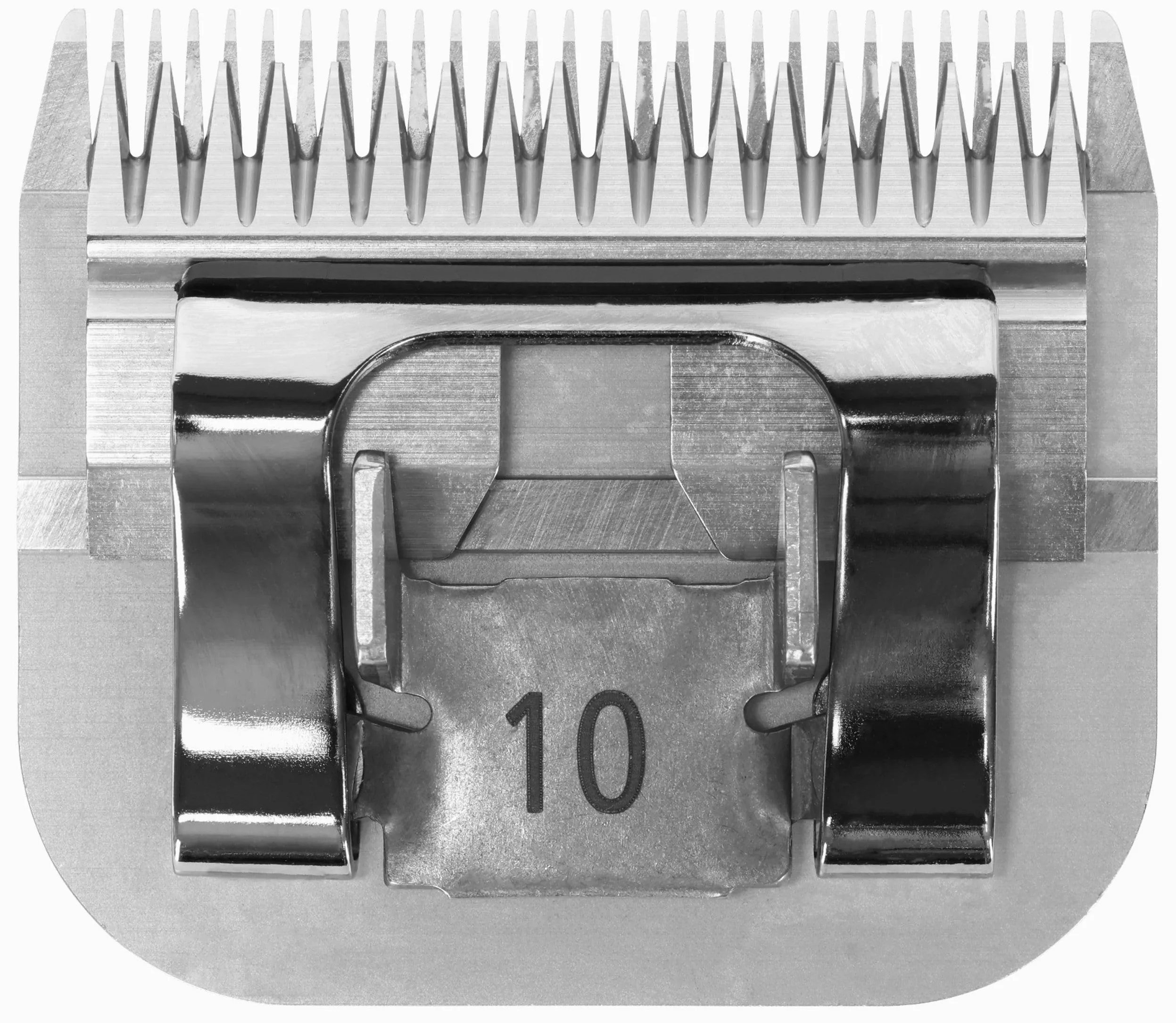Aesculap Testina SnapOn, Lama per tosatura, Misura 10, Acciaio al carbonio, Altezza di taglio 1,5mm, Larghezza di tosatura 40mm, per tutte le macchine SnapOn, Made in Germany